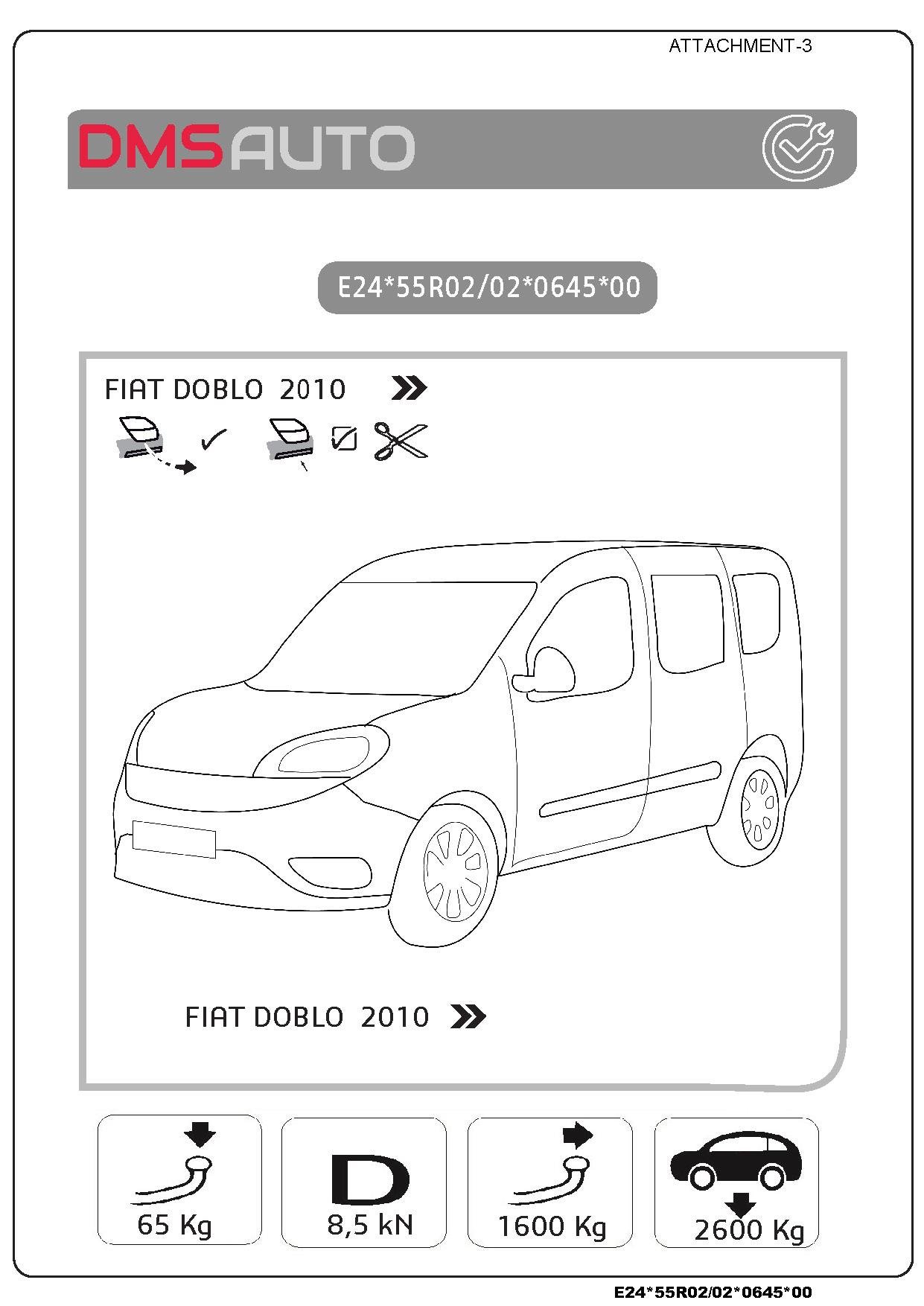DMS-Fıat Doblo 2010-2022 Çeki Demiri