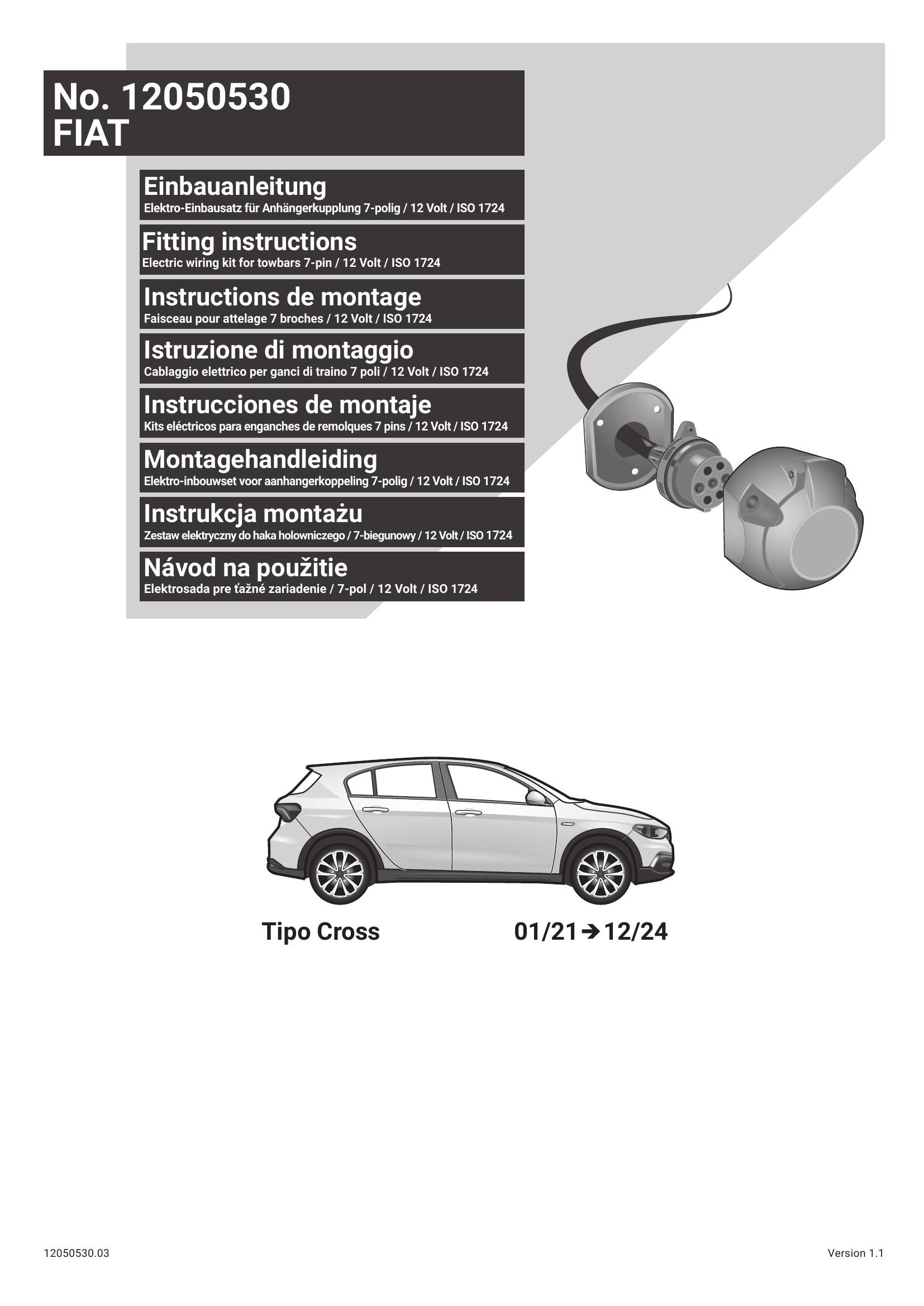 Fiat Egea 2014–2016 Uyumlu 13 Pin Römork Elektrik Tesisatı