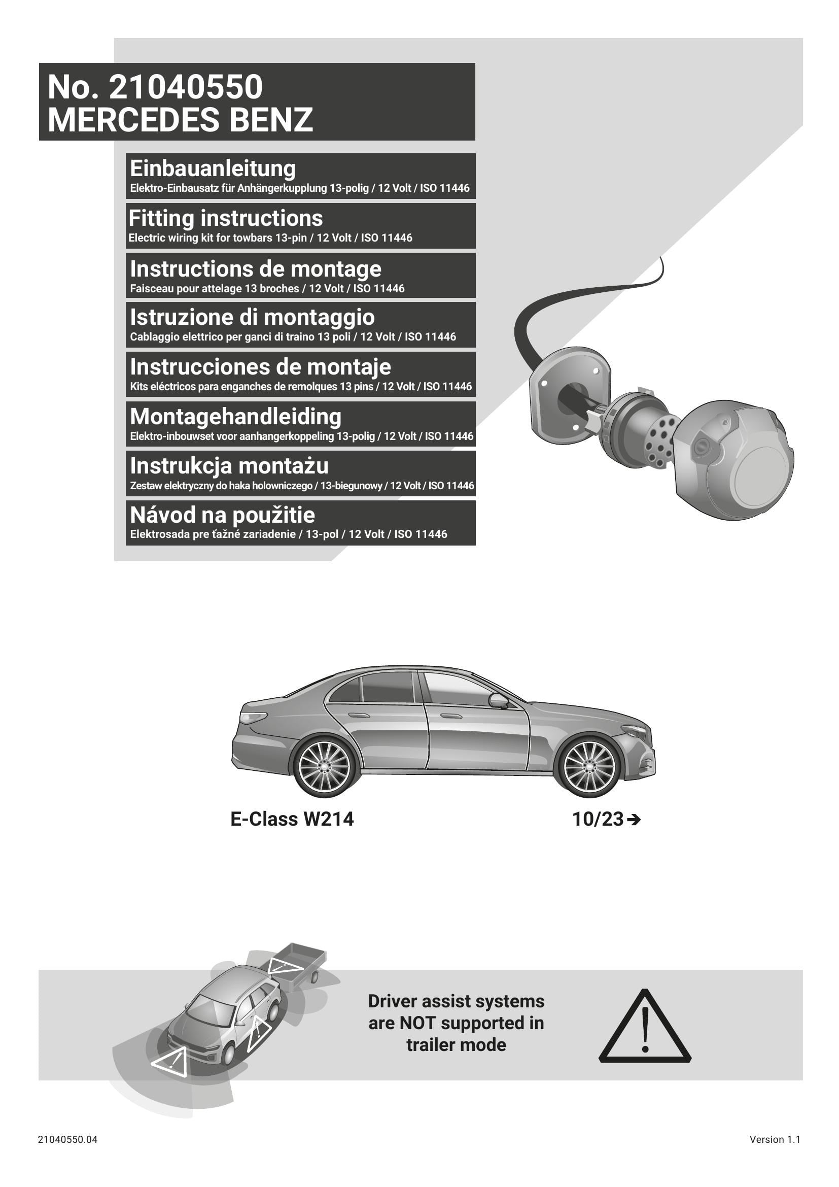 Mercedes-Benz E-Class 2023 Sonrası W214 13 P Orijinal Tesisat