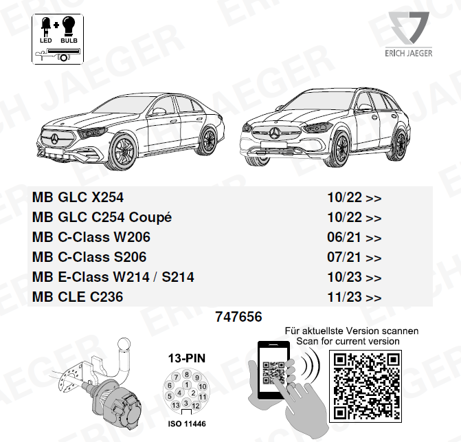 MERCEDES BENZ E-Class CLE (C236) | 2023 Sonrası Orijinal Tesisat