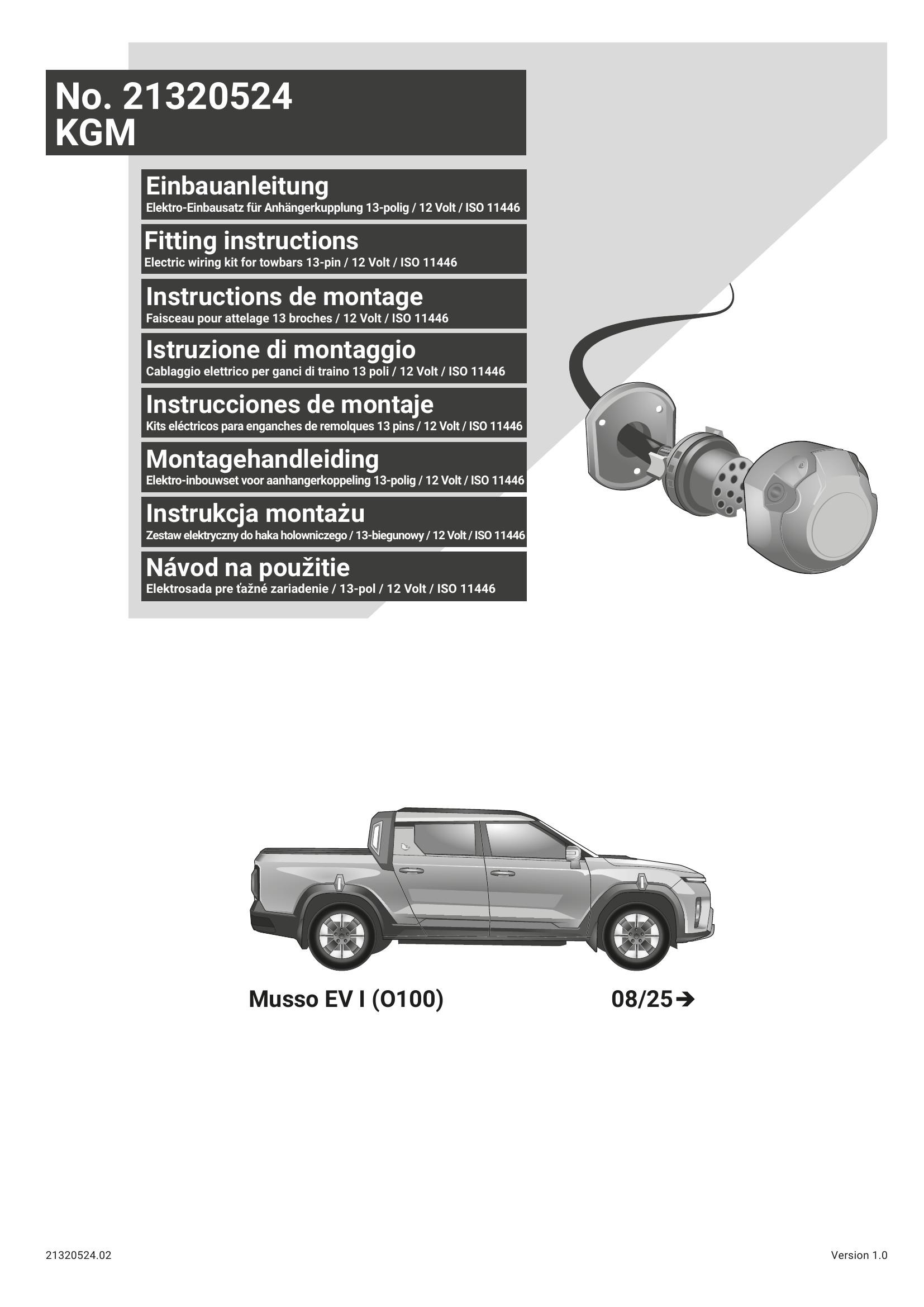 SSANGYONG Musso  EV 2025 Sonrası 13 P Orijinal Tesisat