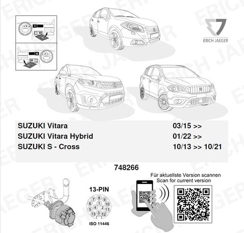 SUZUKI Vitara LY 2018 Sonrası 13 Pin Orijinal Tesisat