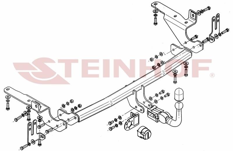 Toyota RAV - 4 III 2006-2013 Sökülebilir Çeki Demiri   Kuğu Boynu (STEPNELİ)