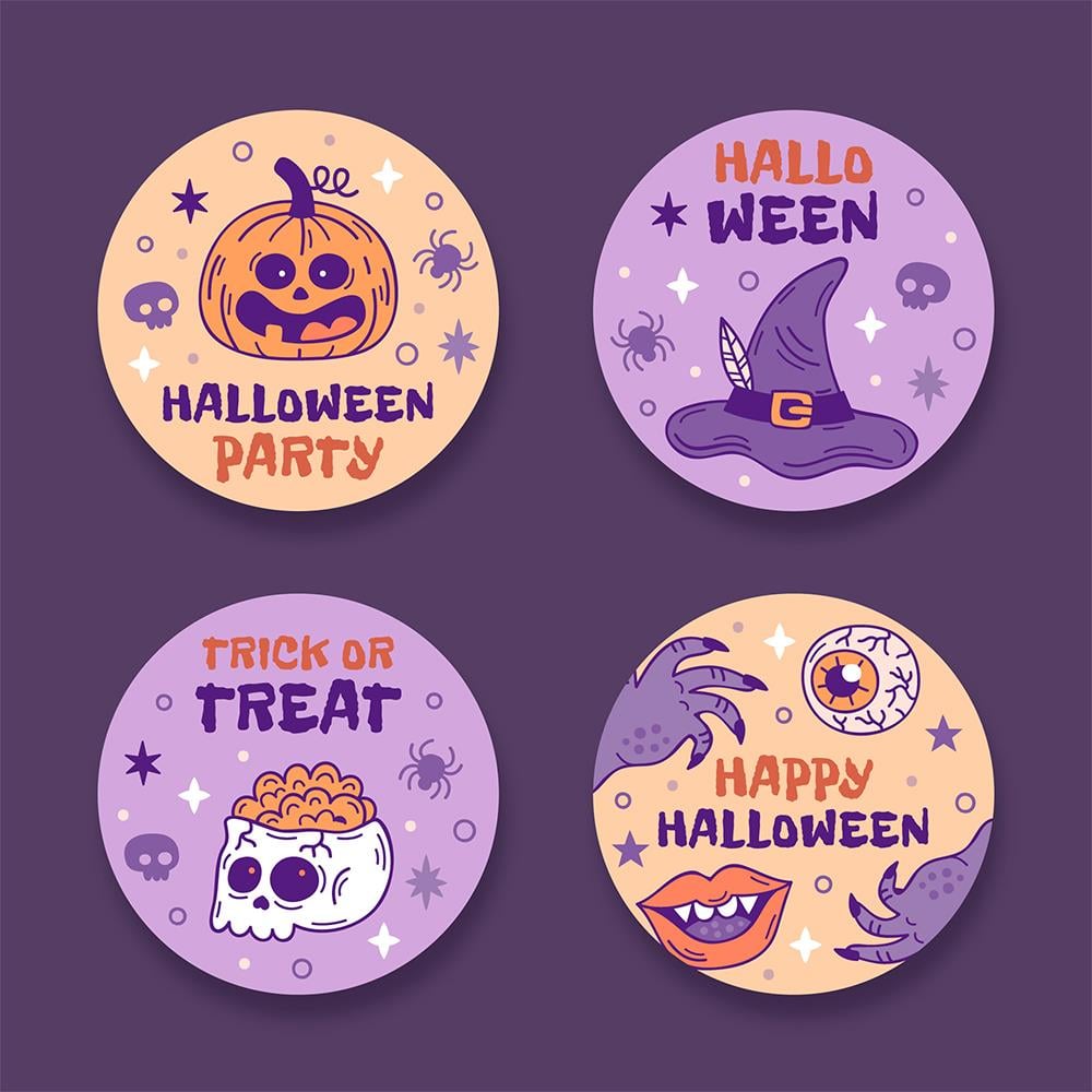 Cadılar Bayramı Sticker Model 4 (4cm 50 adet)