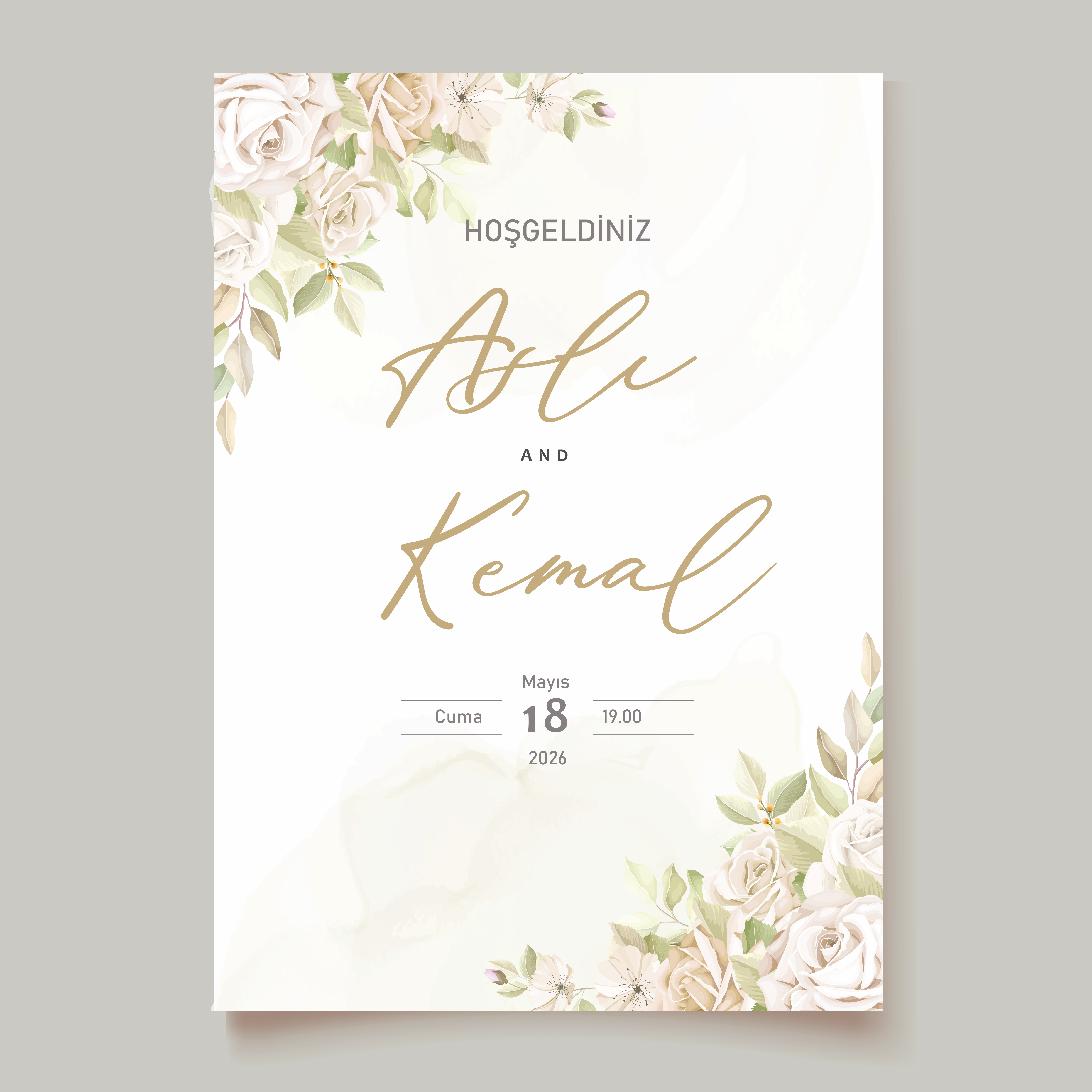 Düğün Nişan Karşılama Panosu Model 1 