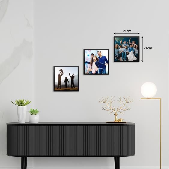 Yapışkanlı Sök-Tak Plastik Çerçeve 21x21cm  3lü Paket