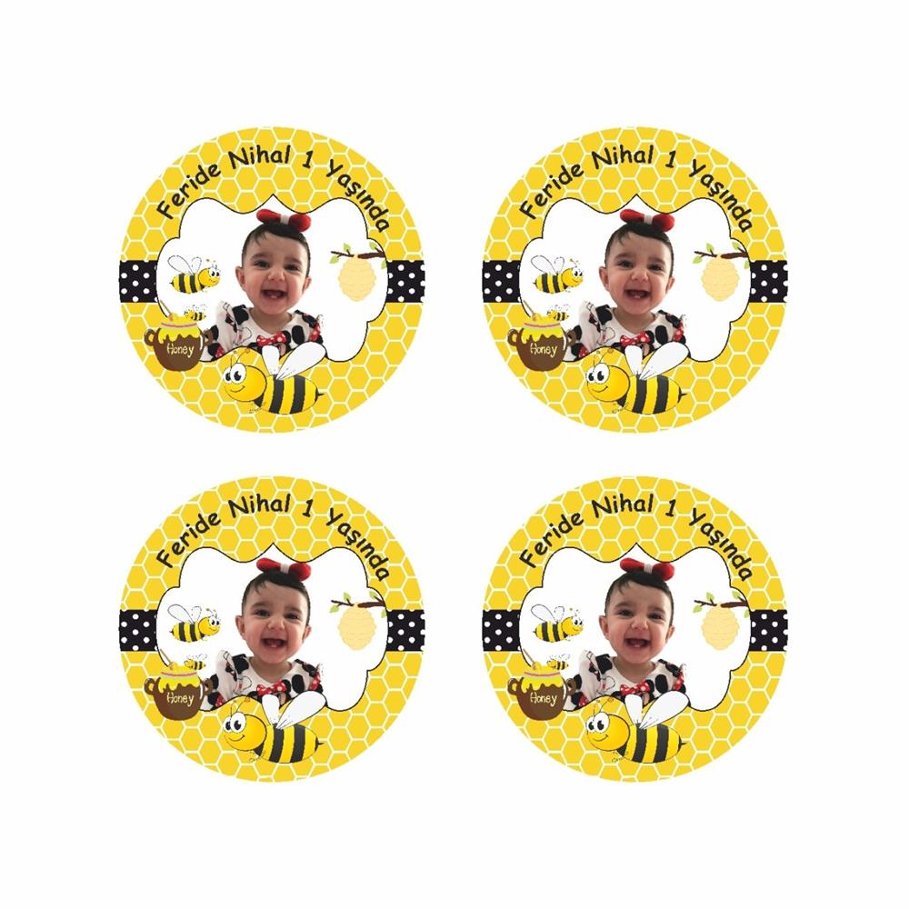 Yapışkanlı Sticker - 4 Cm - 20 Adet