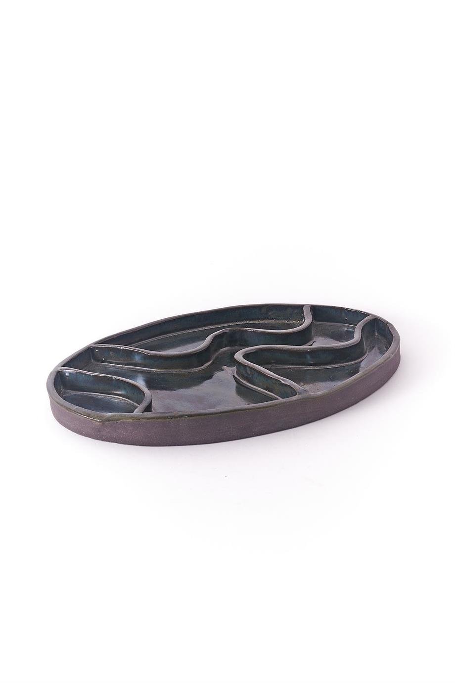 Ham Bölmeli Oval Sunum Tabağı