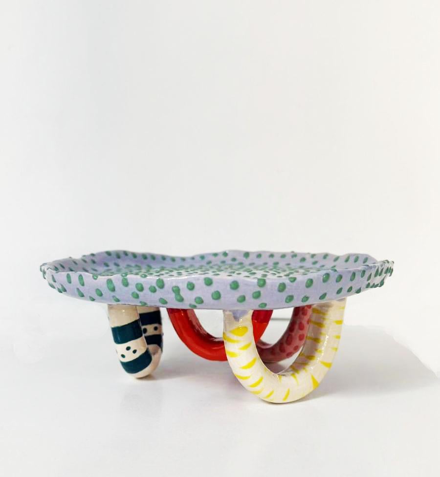 Pop-Art Midi Ayaklı Sunum Tabağı