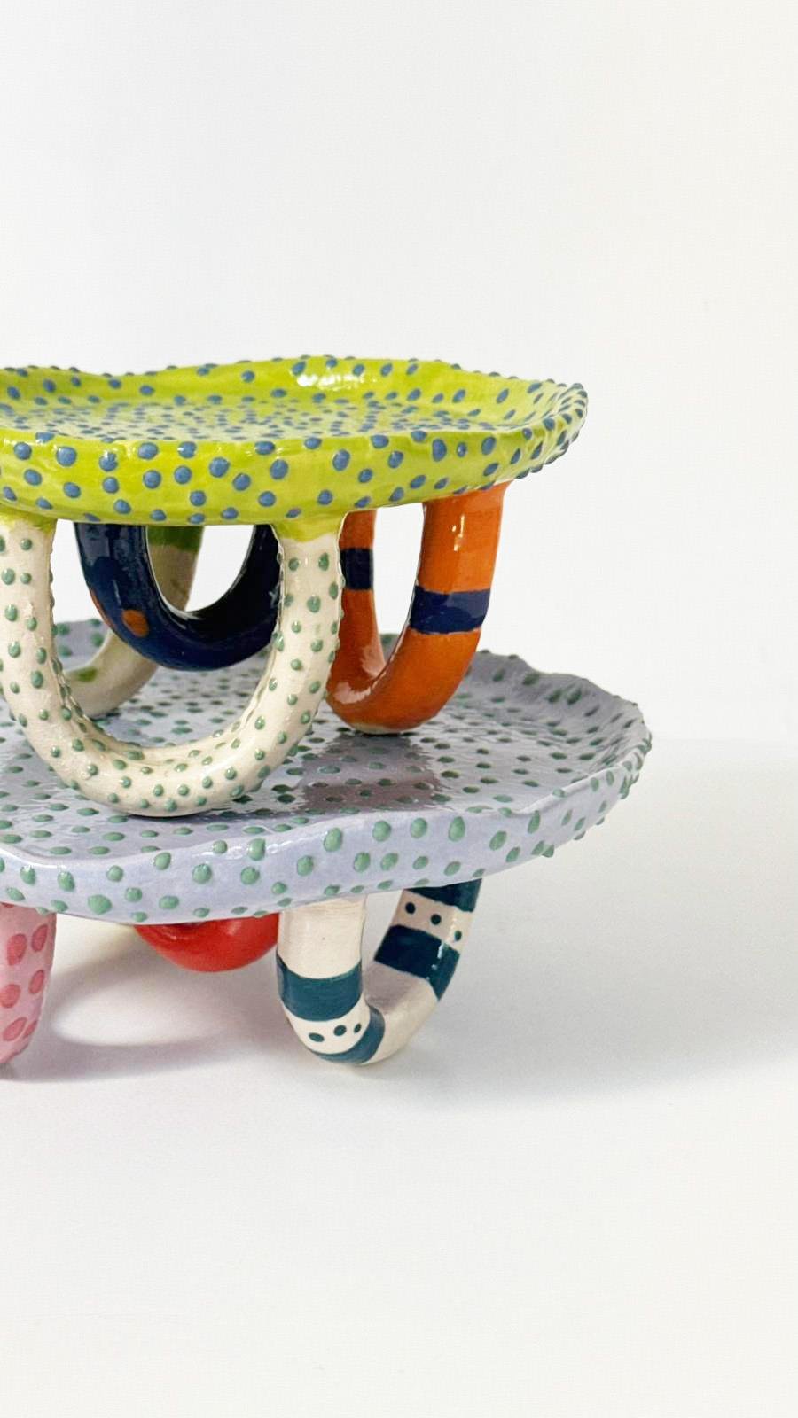 Pop-Art Midi Ayaklı Sunum Tabağı
