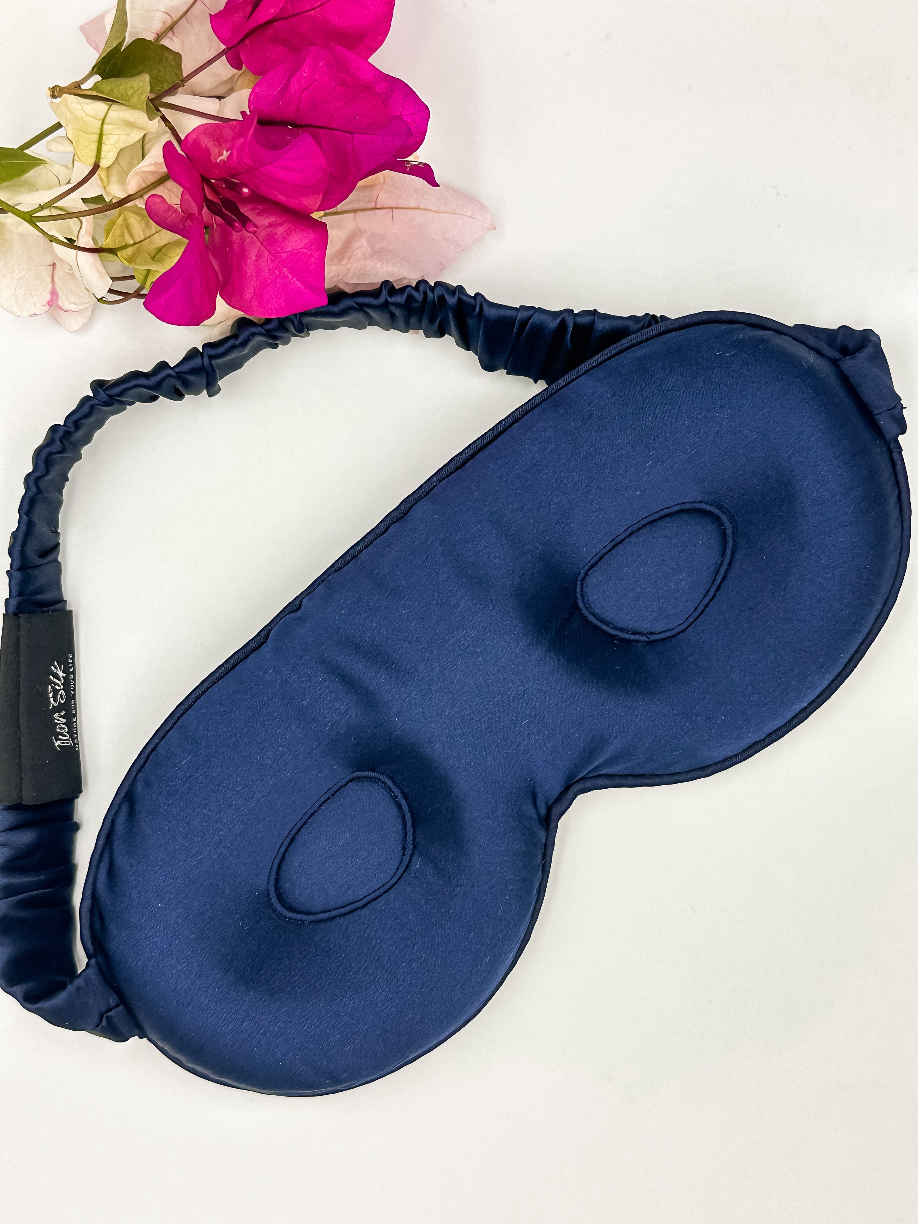  'Sleep & Glow' Üç Boyutlu Tam Karanlık Uyku Maskesi Göz Bandı (Lacivert)