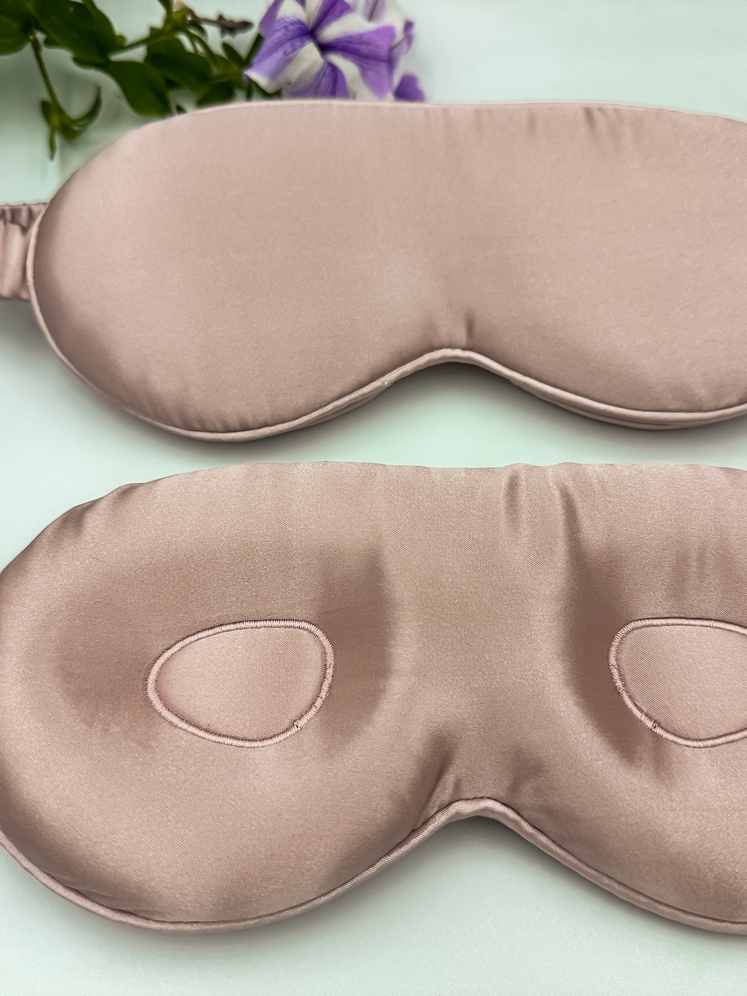  'Sleep & Glow' Üç Boyutlu Tam Karanlık Uyku Maskesi Göz Bandı (Gül Pembe)