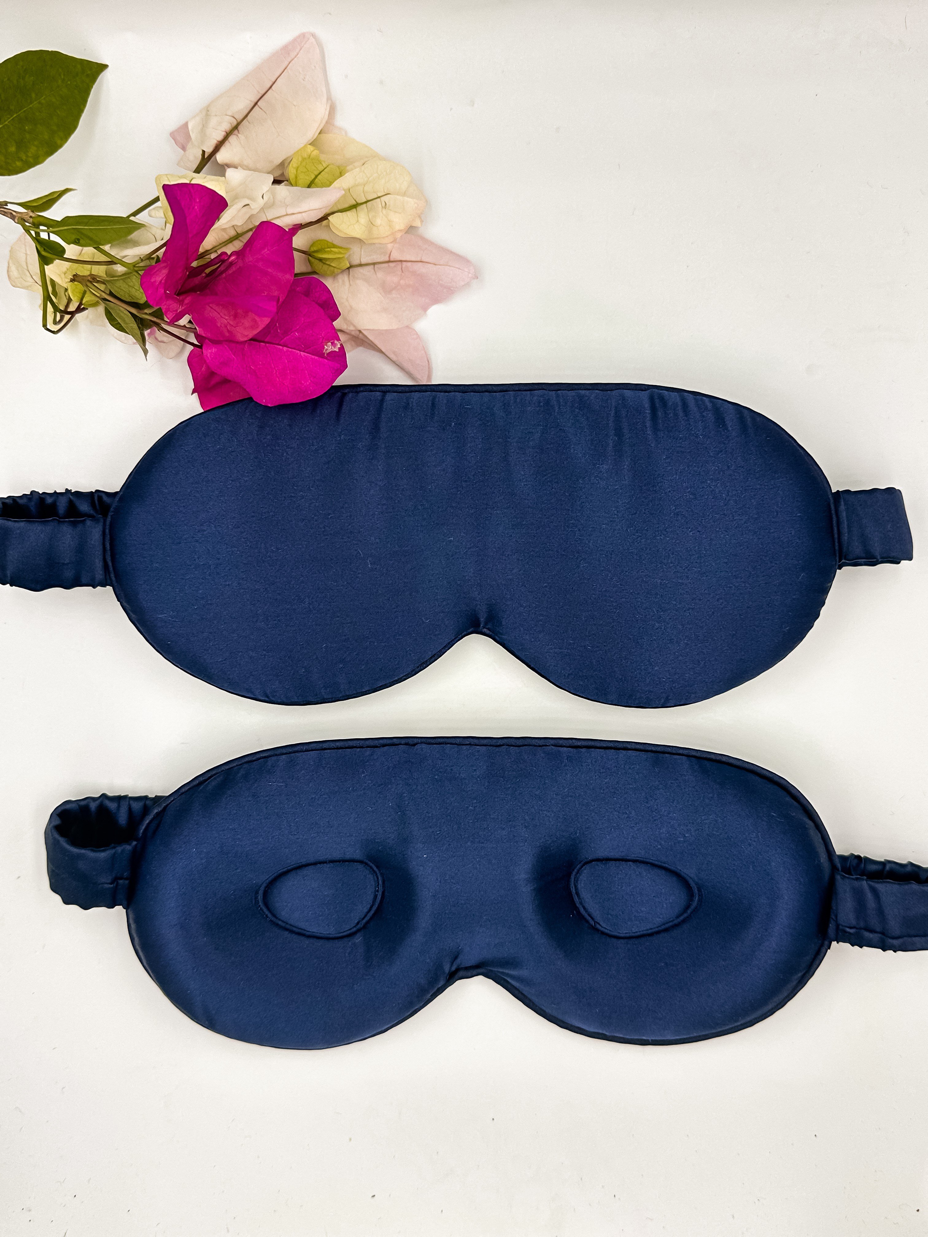  'Sleep & Glow' Üç Boyutlu Tam Karanlık Uyku Maskesi Göz Bandı (Lacivert)