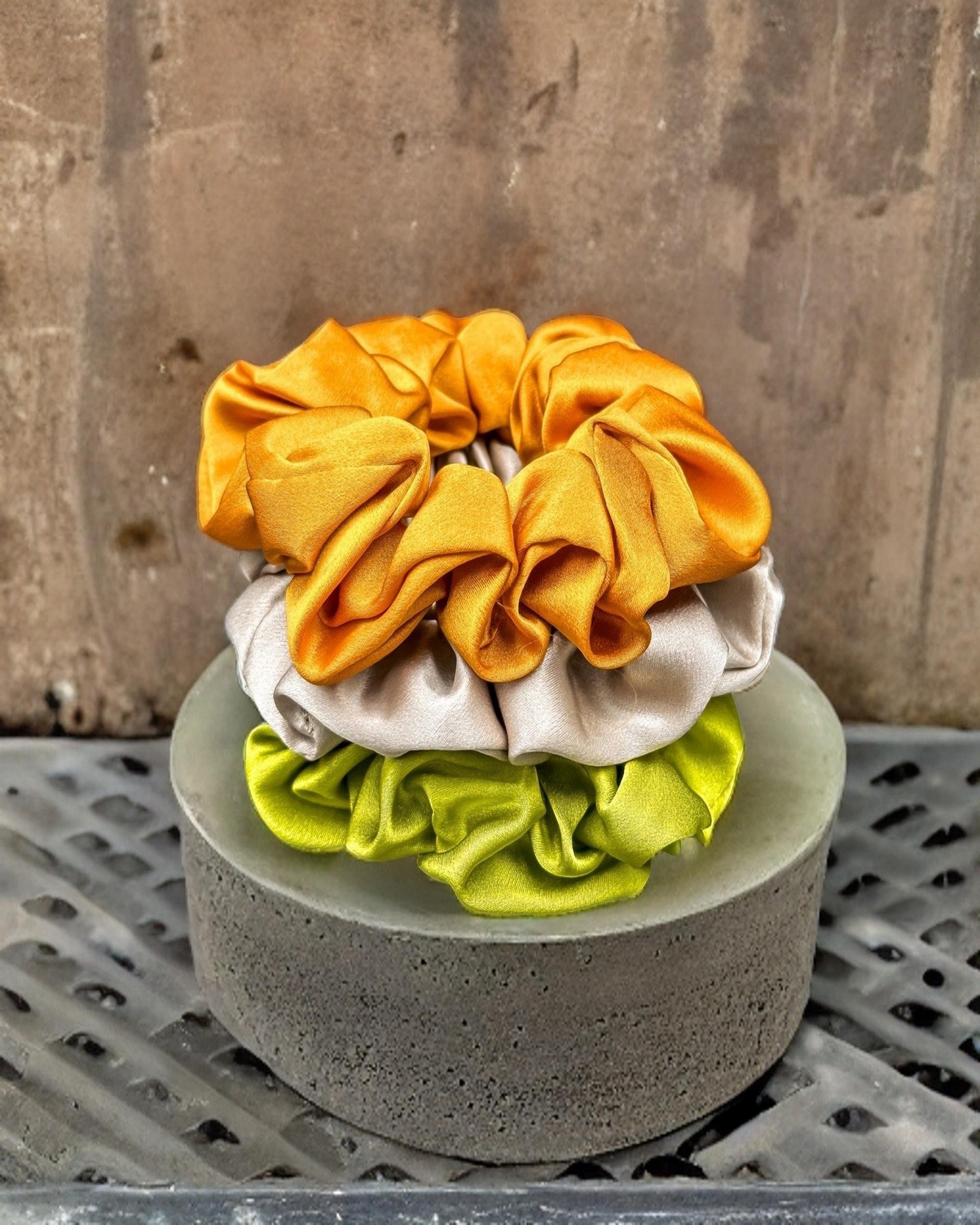 3'lü Orta Boy Saf İpek Saç Tokası Seti 