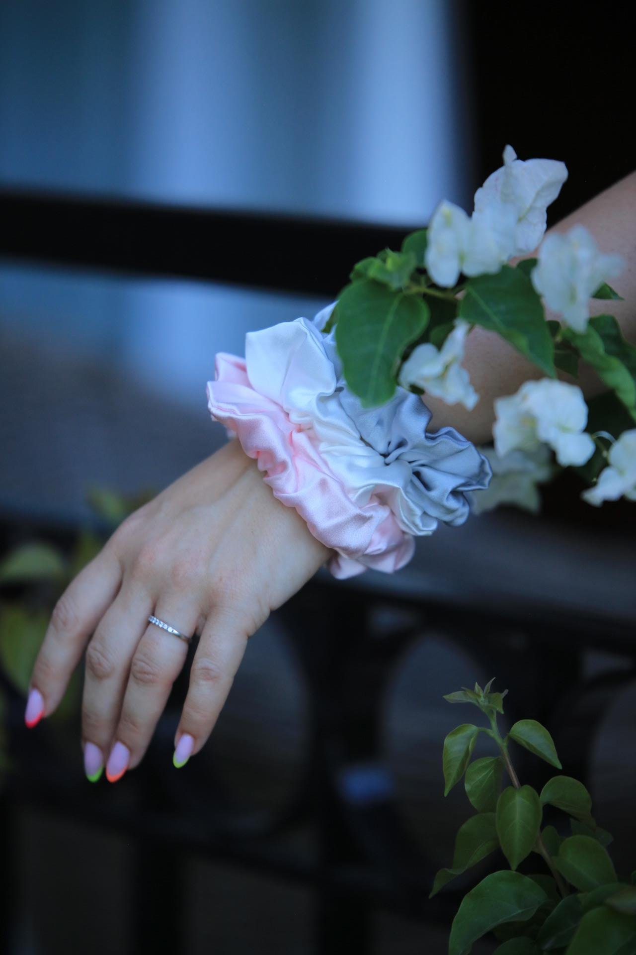 3'lü Orta Boy Saf İpek Saç Tokası Seti  