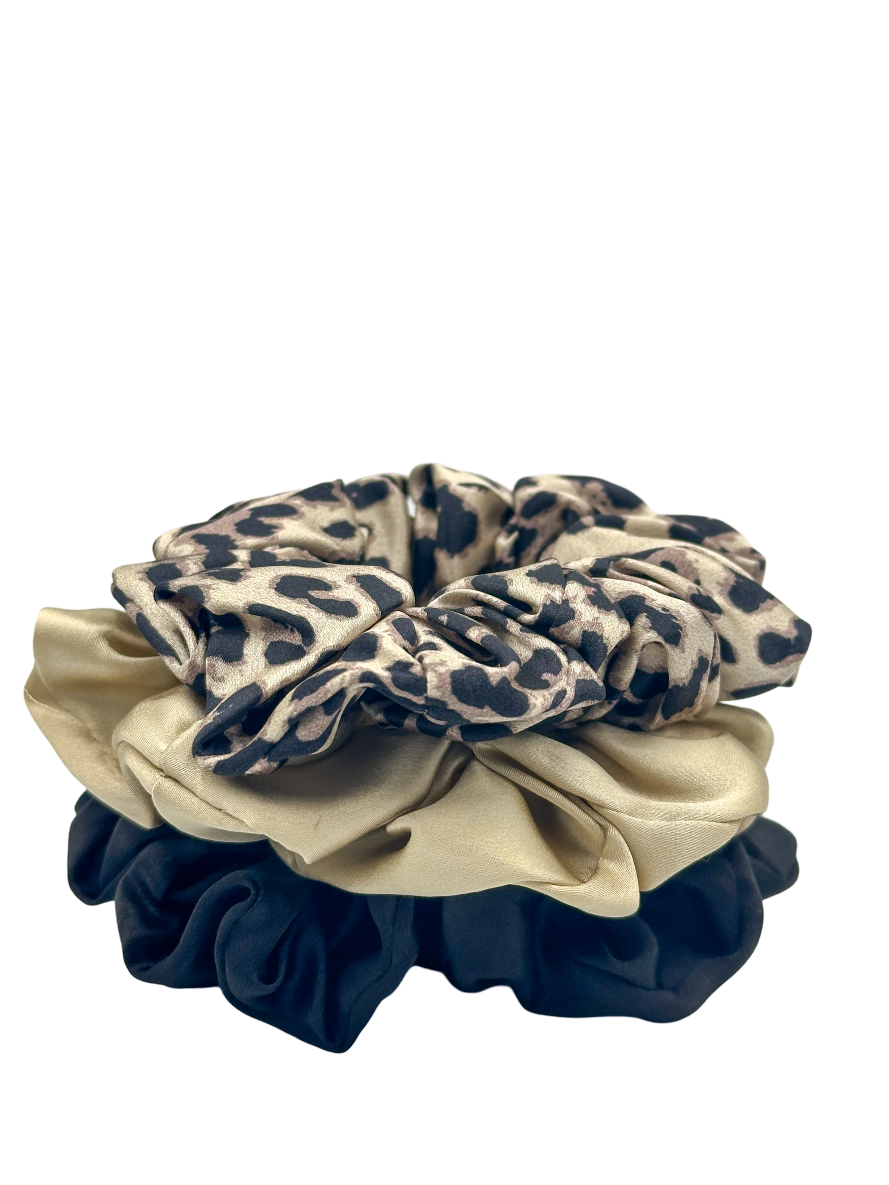 3'lü Orta Boy Saf İpek Saç Tokası Seti 