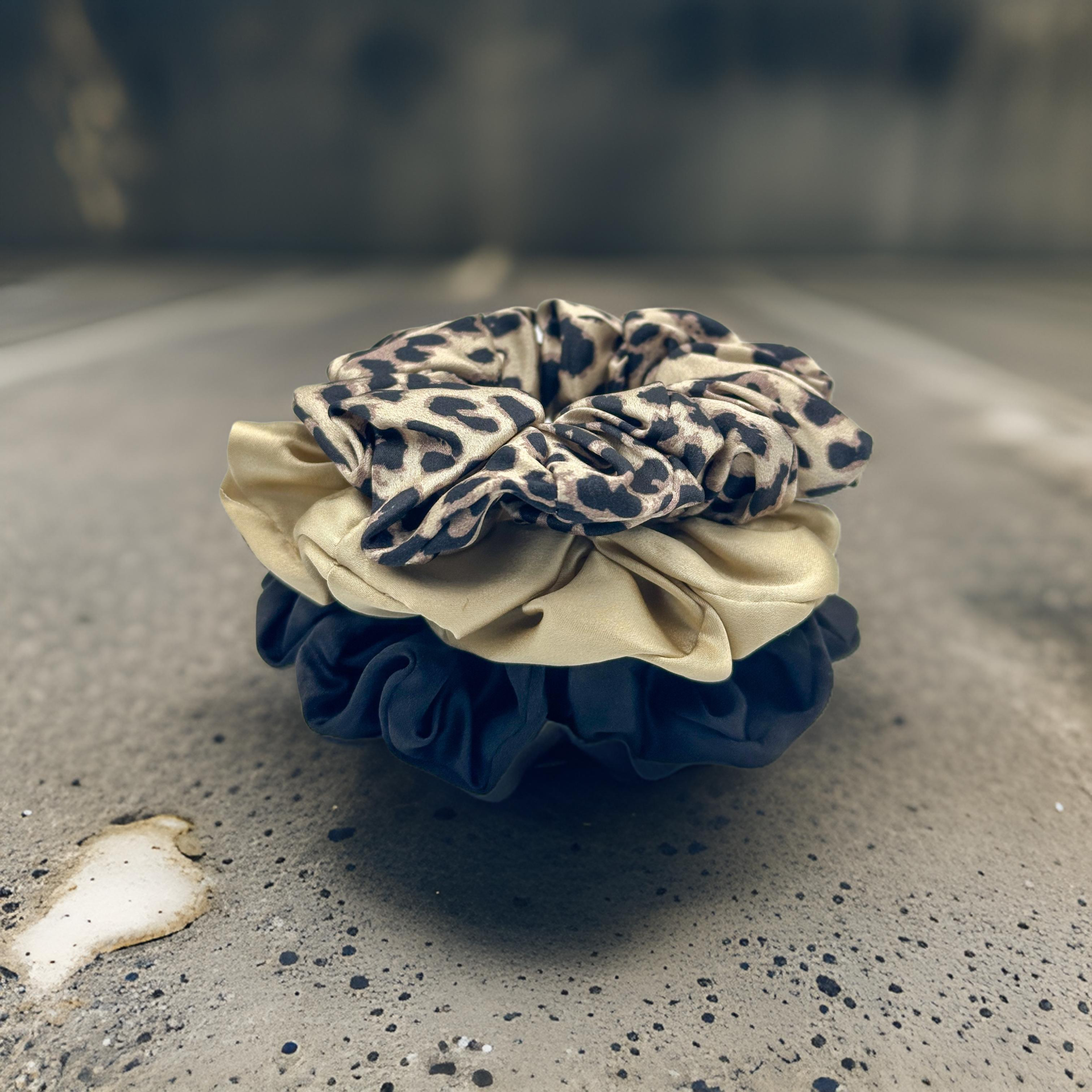 3'lü Orta Boy Saf İpek Saç Tokası Seti 