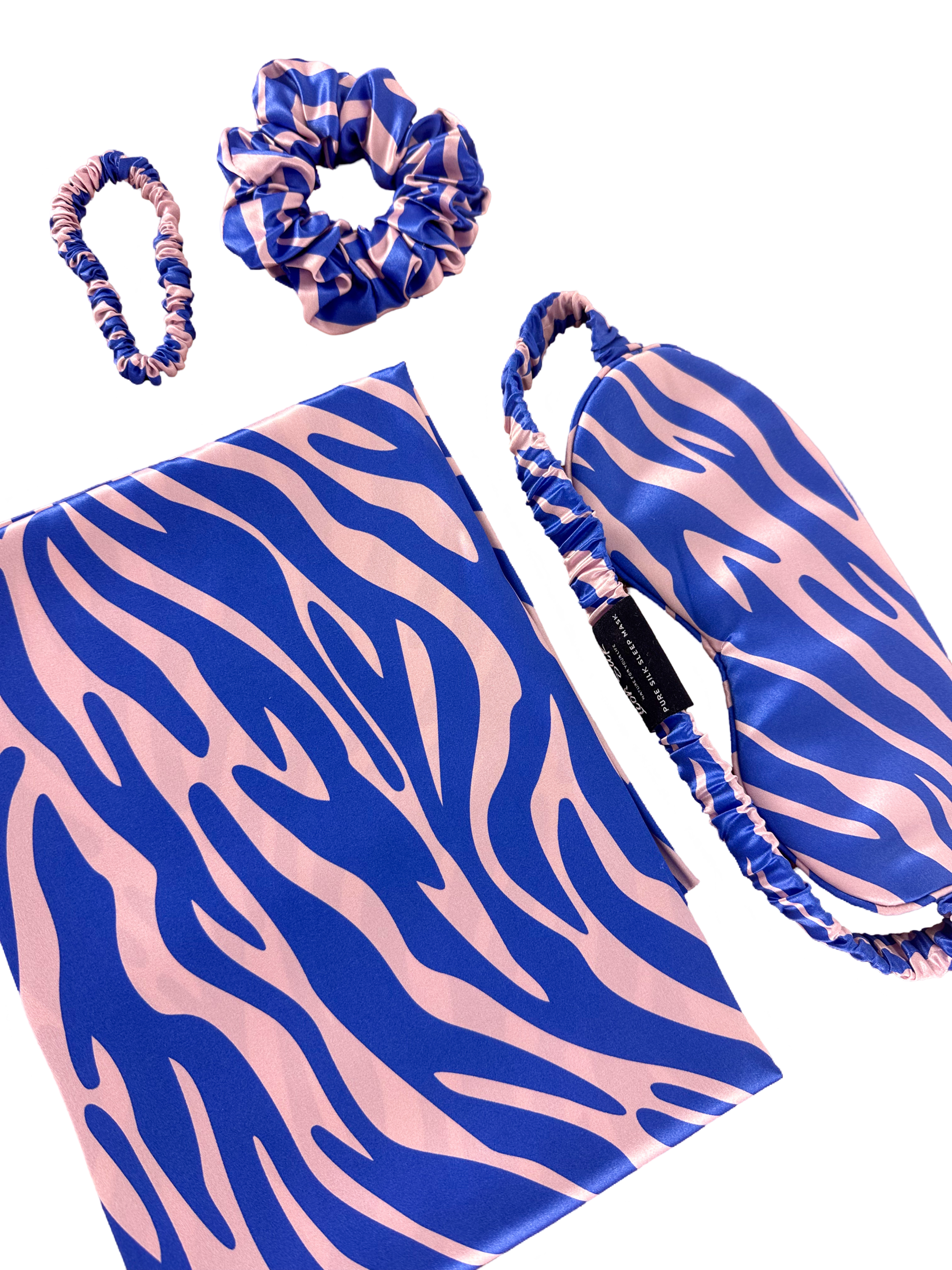 Blue Ripple - 22 momme Saf İpek ICON SILK Dream Seti