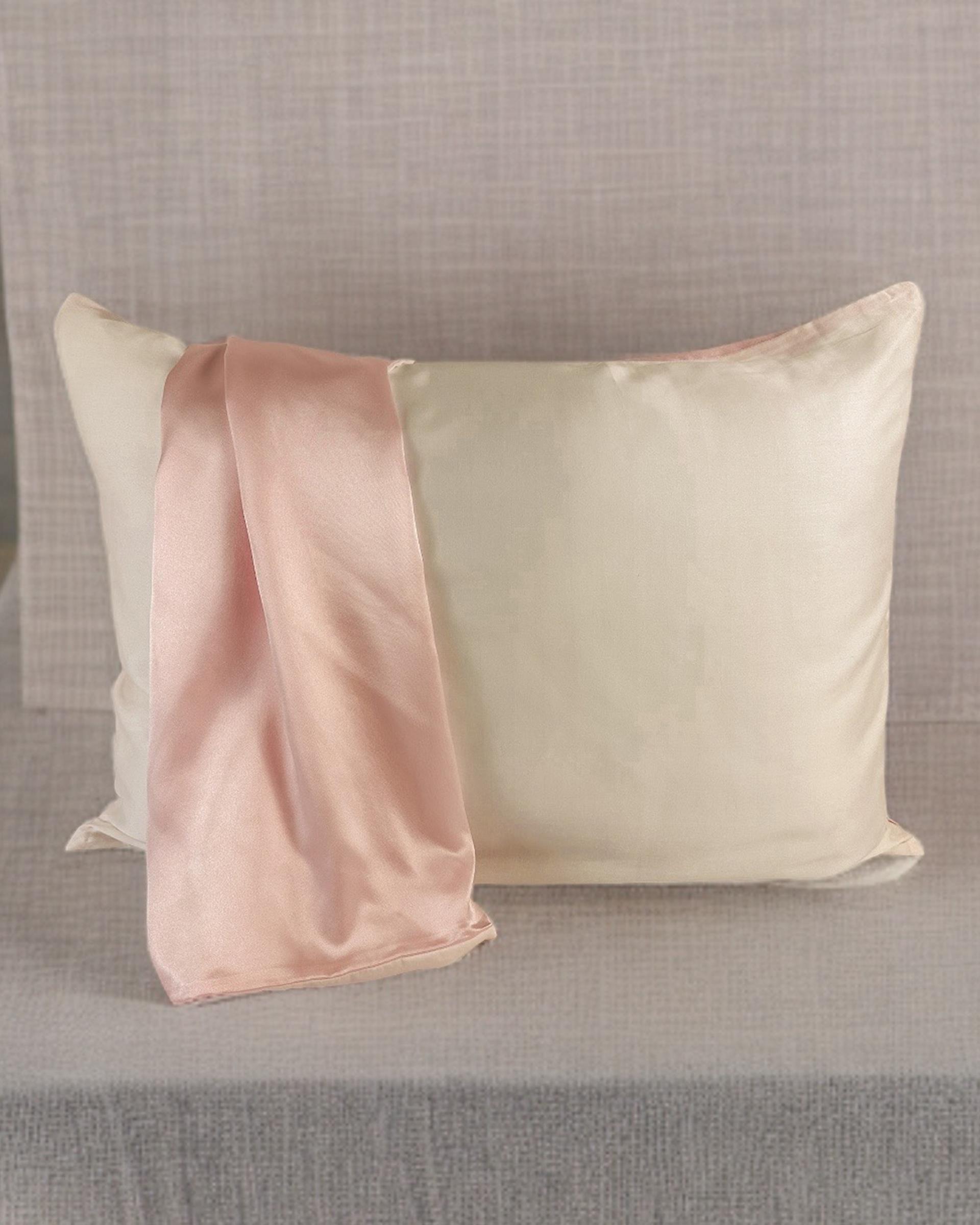 Çift Taraflı 19 mm Yastık Kılıfı (Pembe+Beyaz)