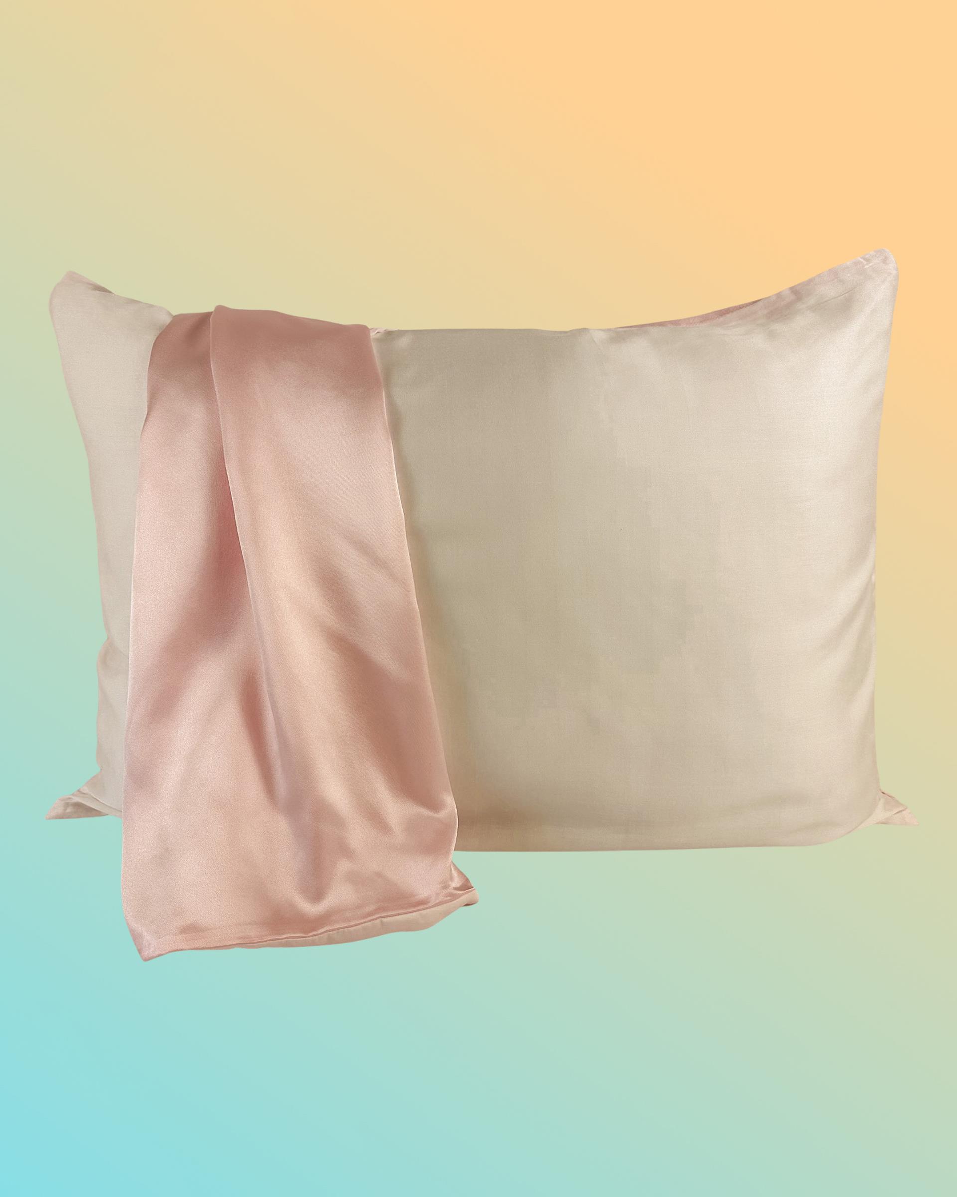 Çift Taraflı 19 mm Yastık Kılıfı (Pembe+Beyaz)