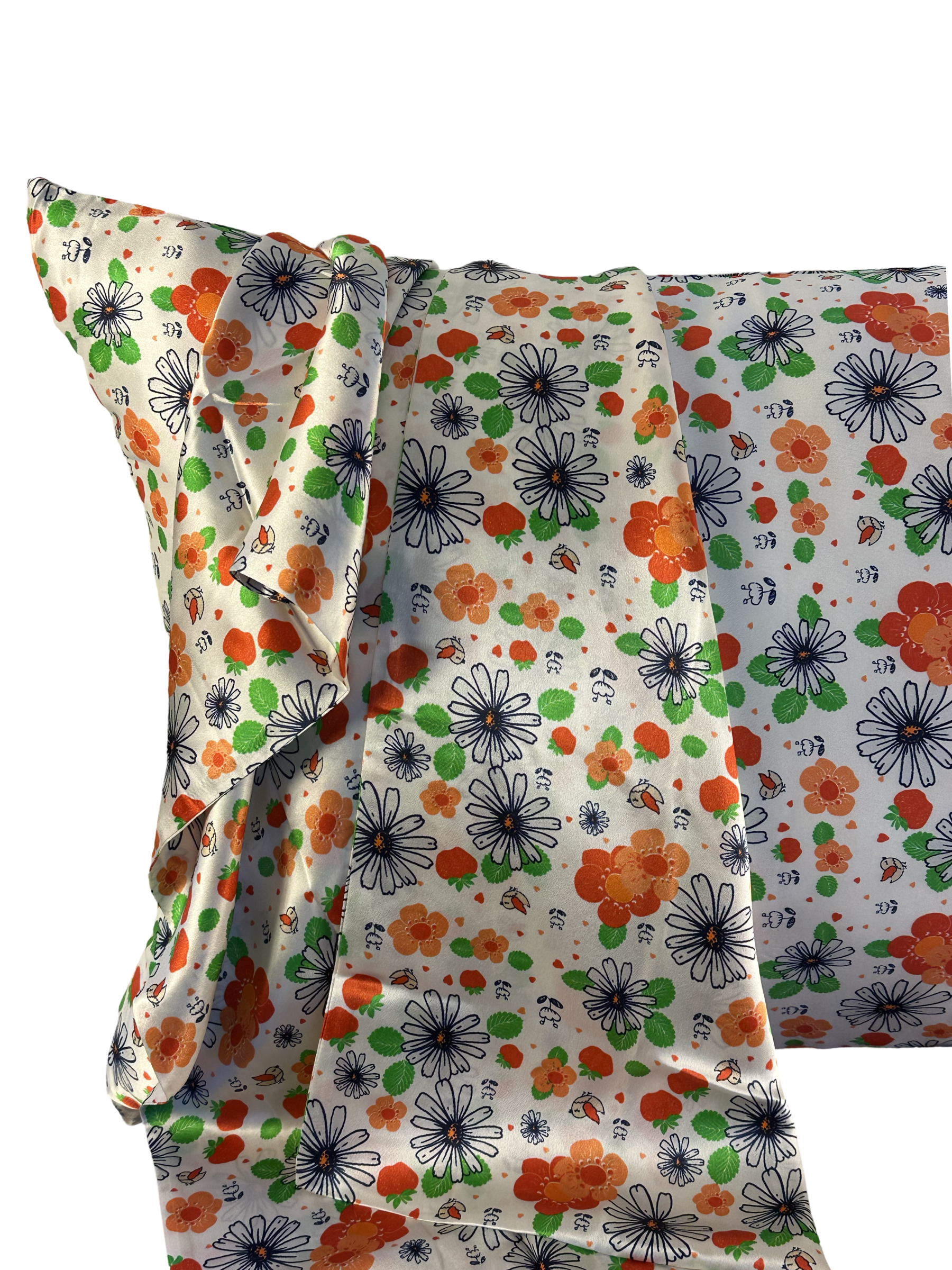 Colorful Flower - Saf İpek Çocuk Yastık Kılıfı 