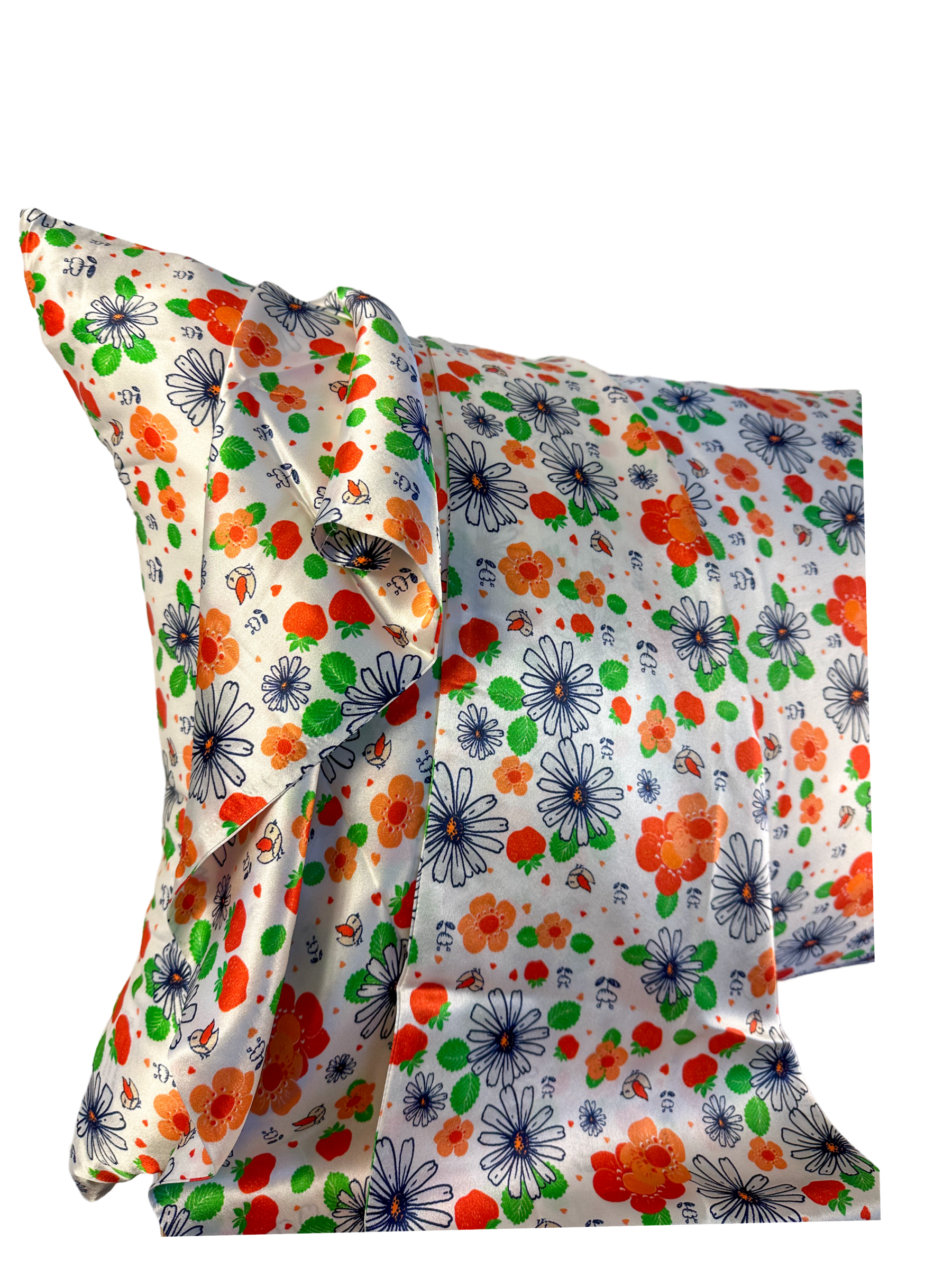 Colorful Flower - Saf İpek Çocuk Yastık Kılıfı 