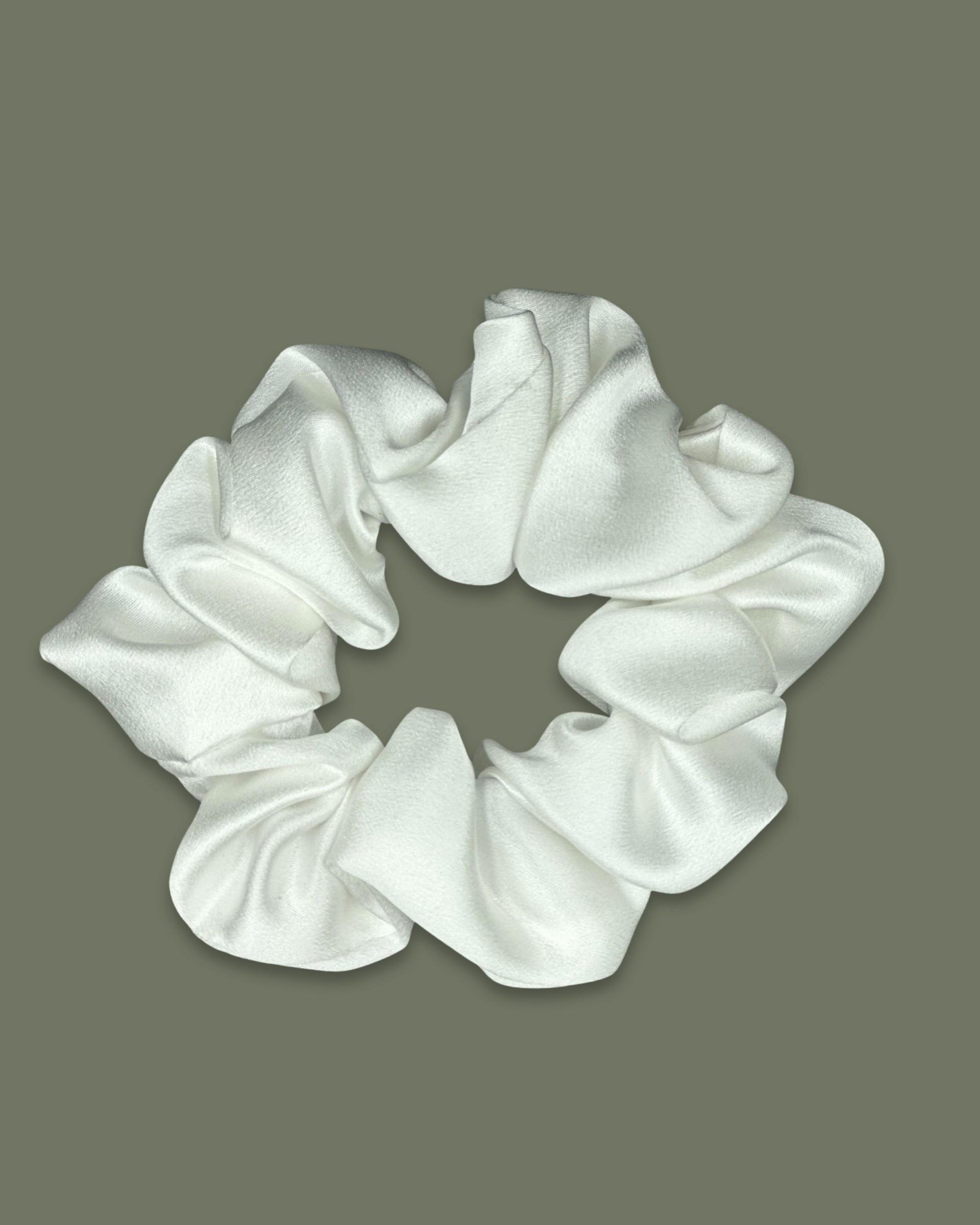 Ekru Saf İpek Saç Tokası Orta Boy