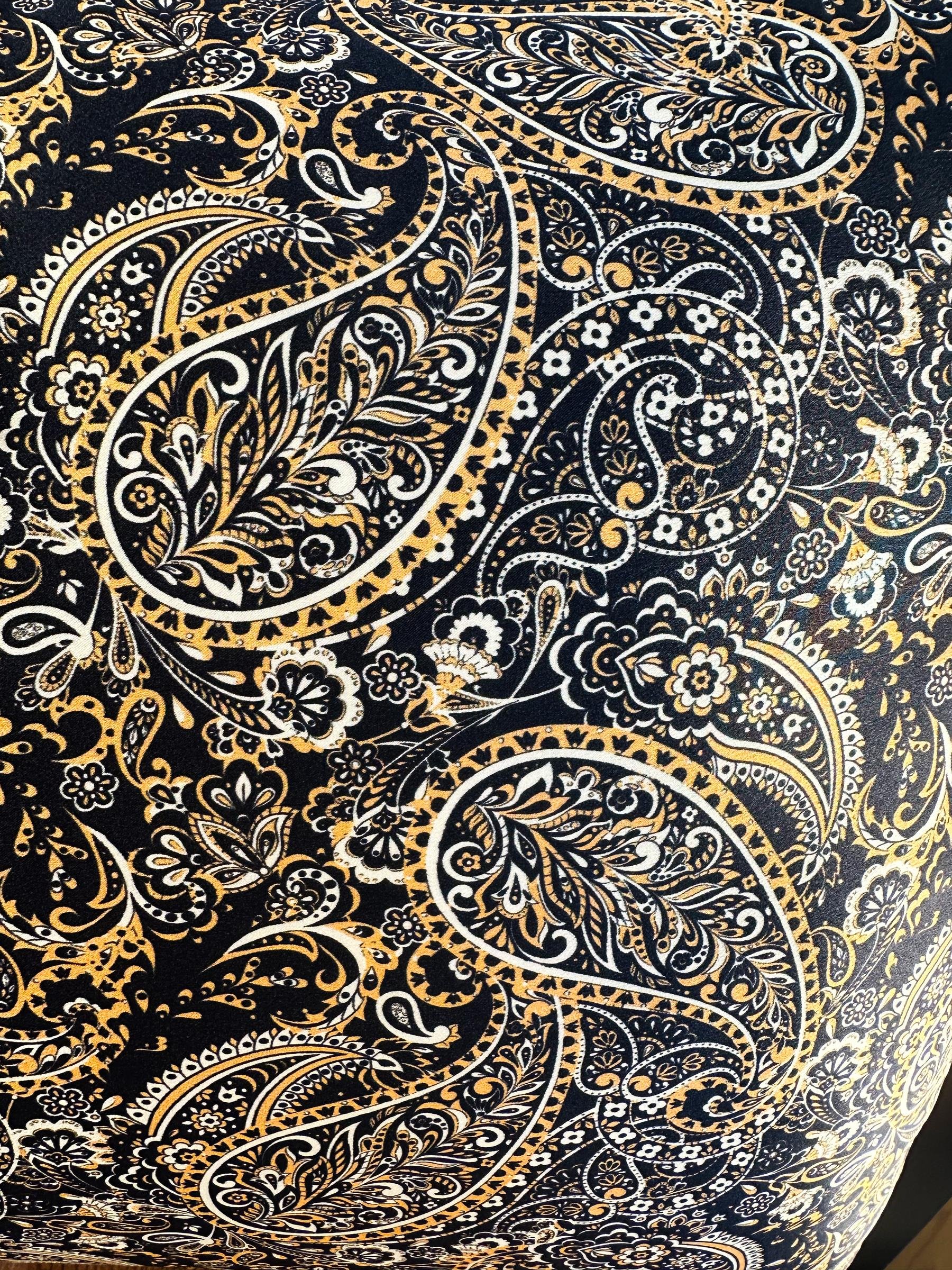Gold Şal Desenli - Saf İpek Yastık Kılıfı 
