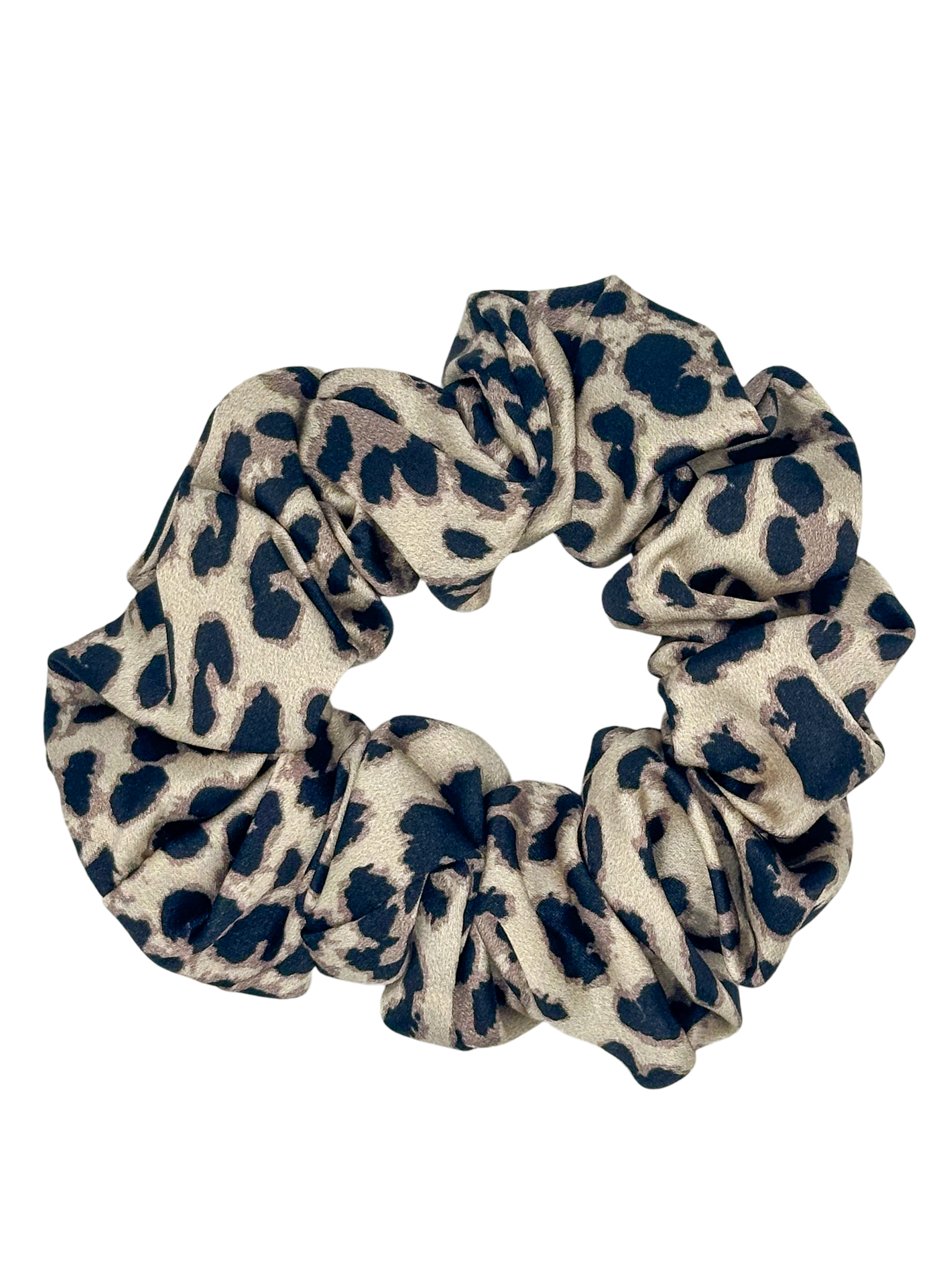 Leopar Saf İpek Saç Tokası Orta Boy