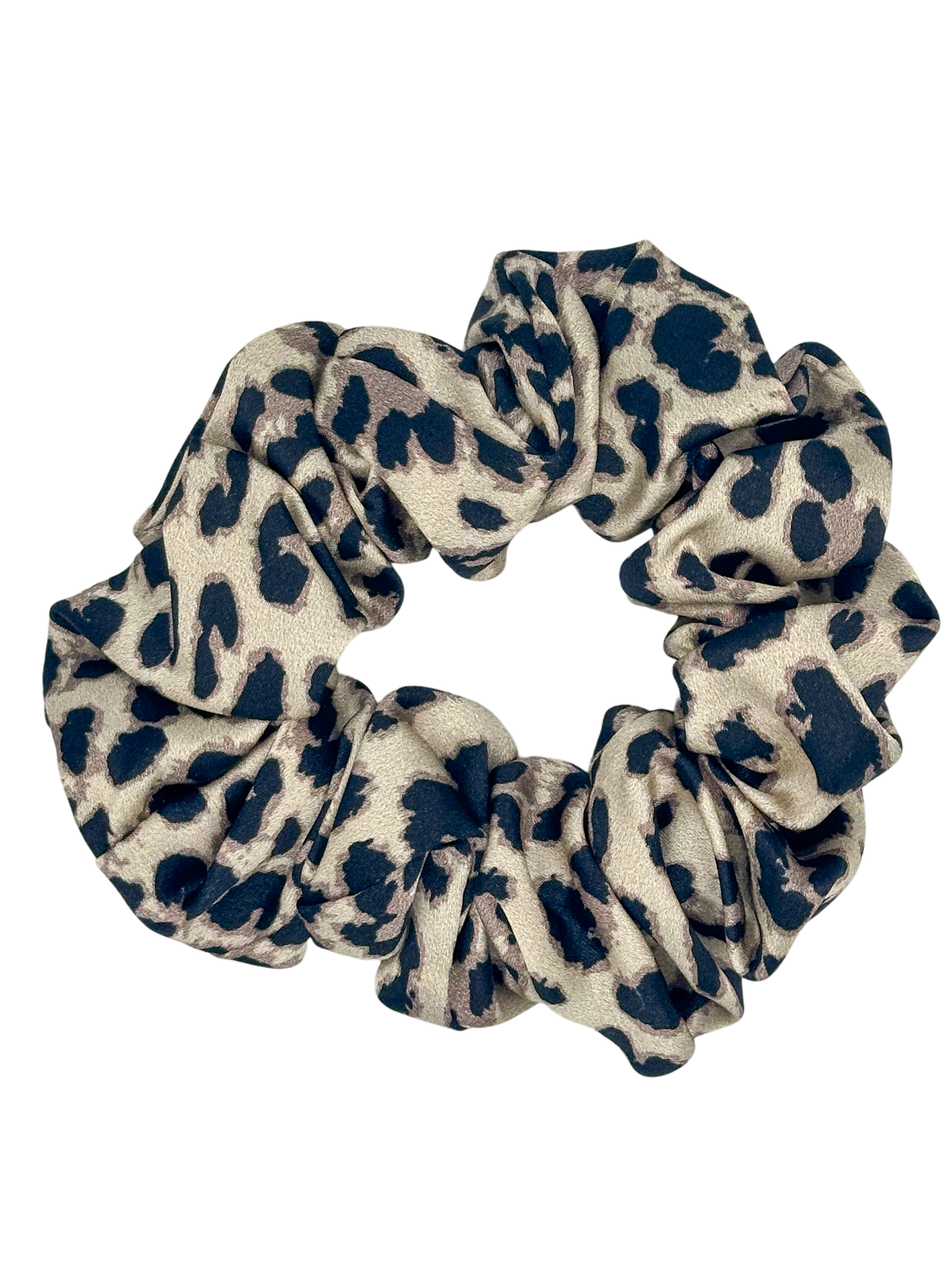 Leopar Saf İpek Saç Tokası Orta Boy