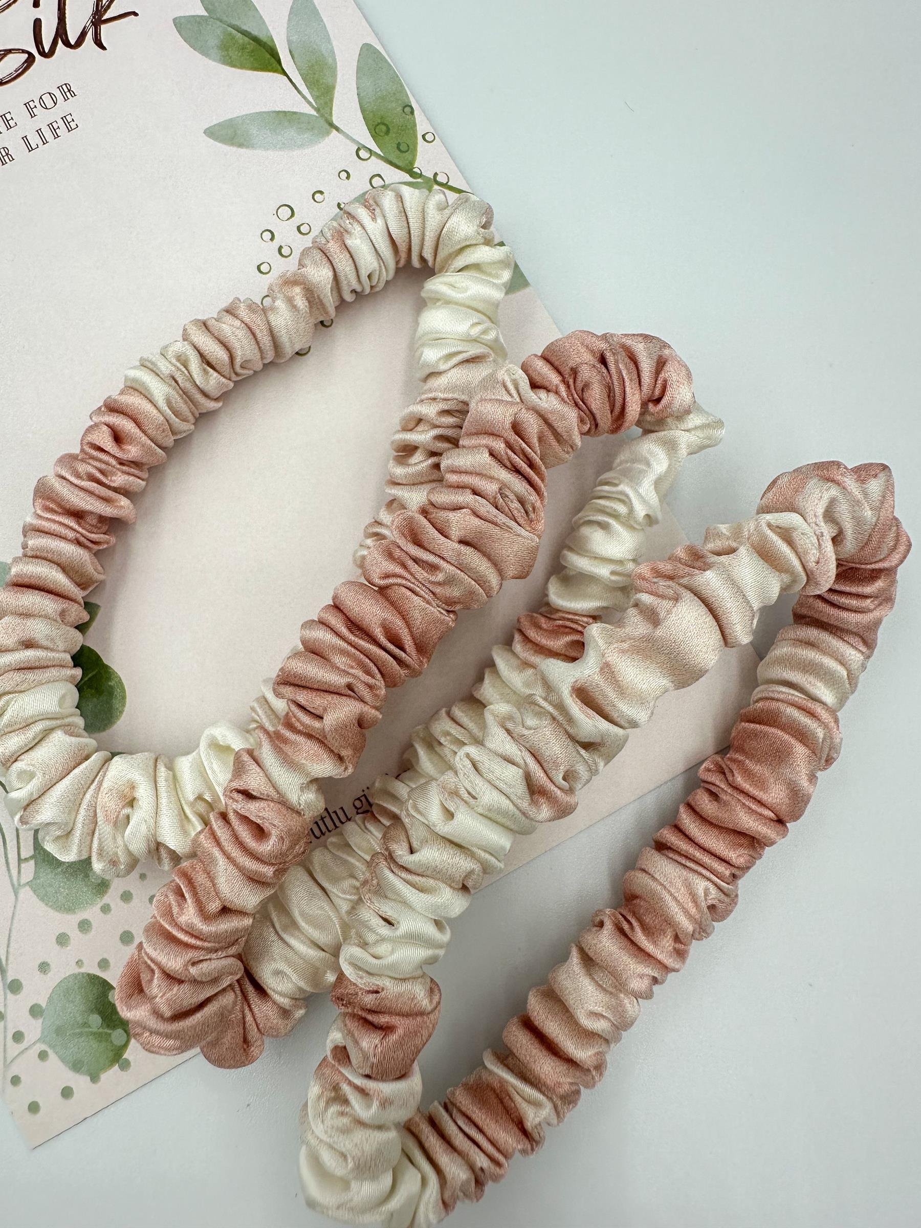 Marble Pink - İnce Saç Tokası Seti 