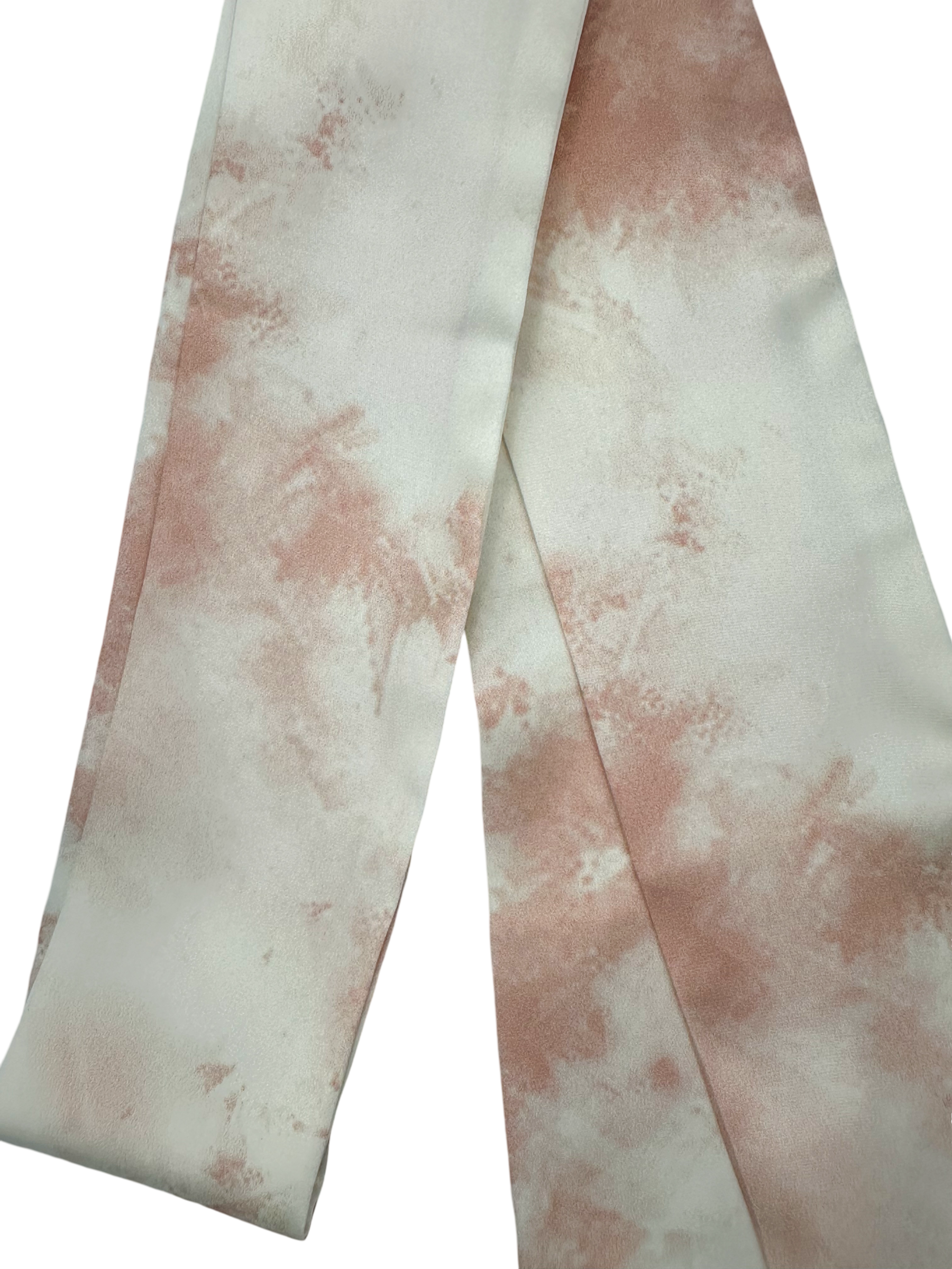 Marble Pink - Saf İpek Saç Kurdelesi 