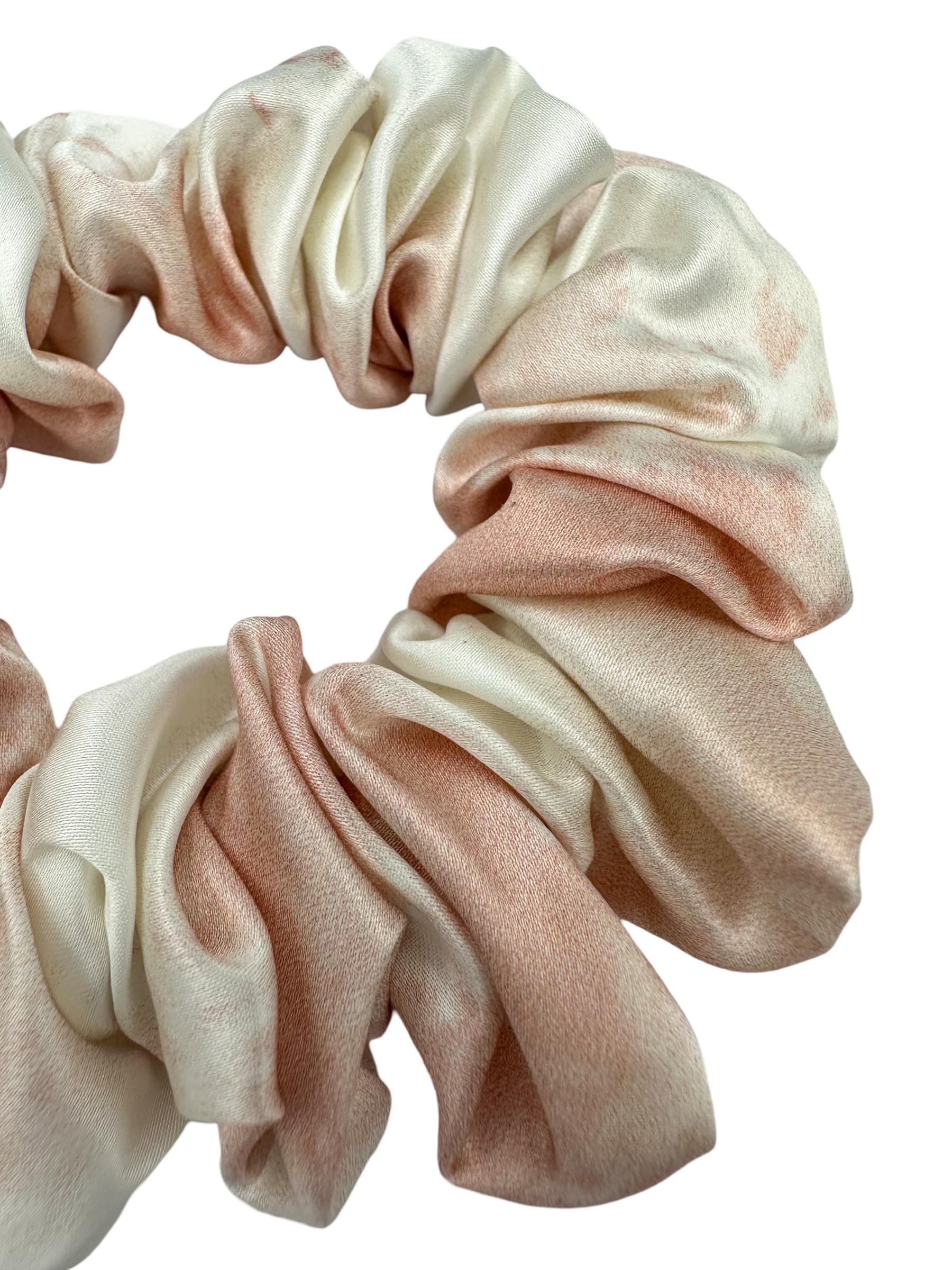 Marble Pink - Saf İpek Saç Tokası Orta Boy