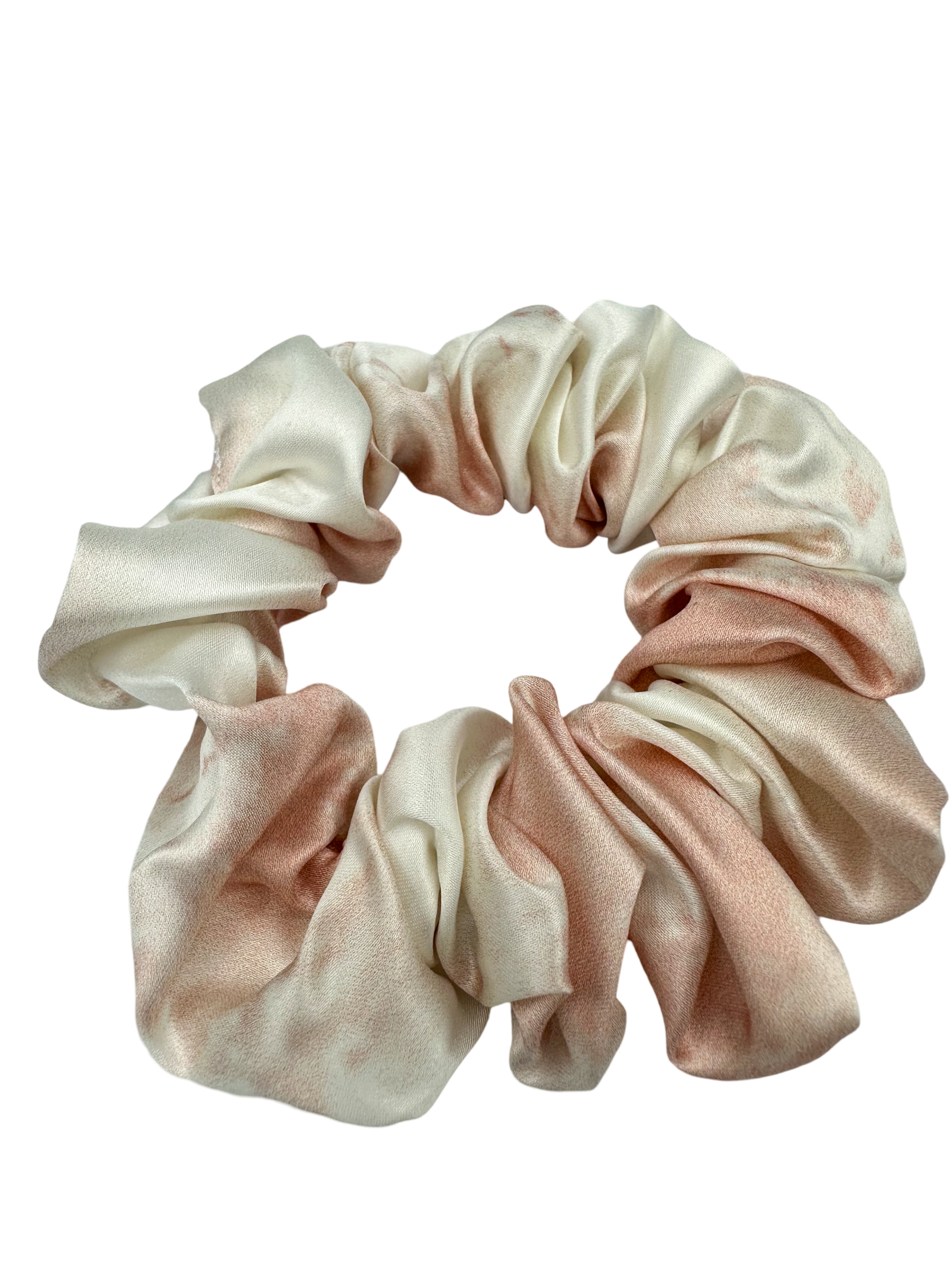 Marble Pink - Saf İpek Saç Tokası Orta Boy