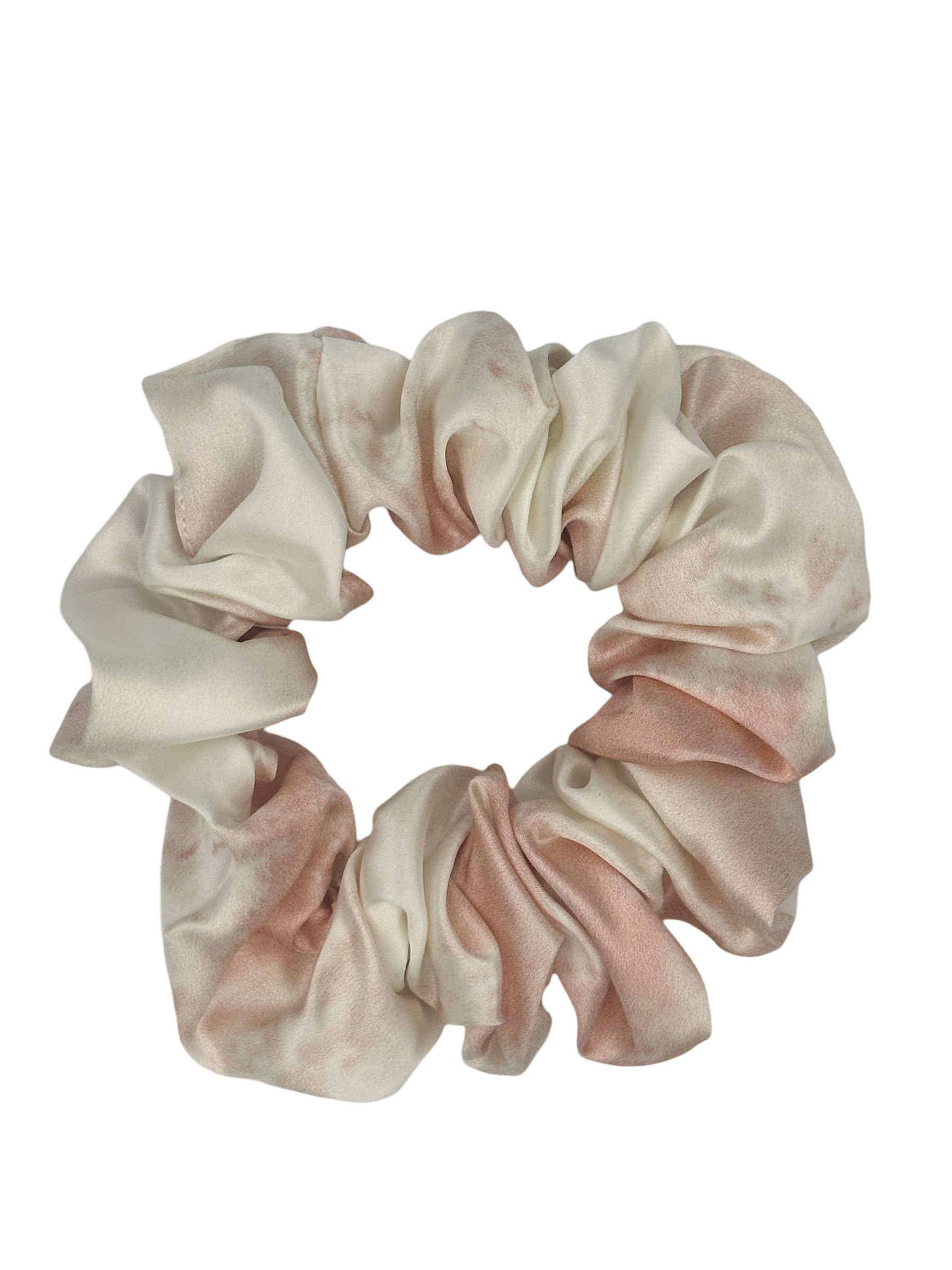 Marble Pink - Saf İpek Saç Tokası Orta Boy