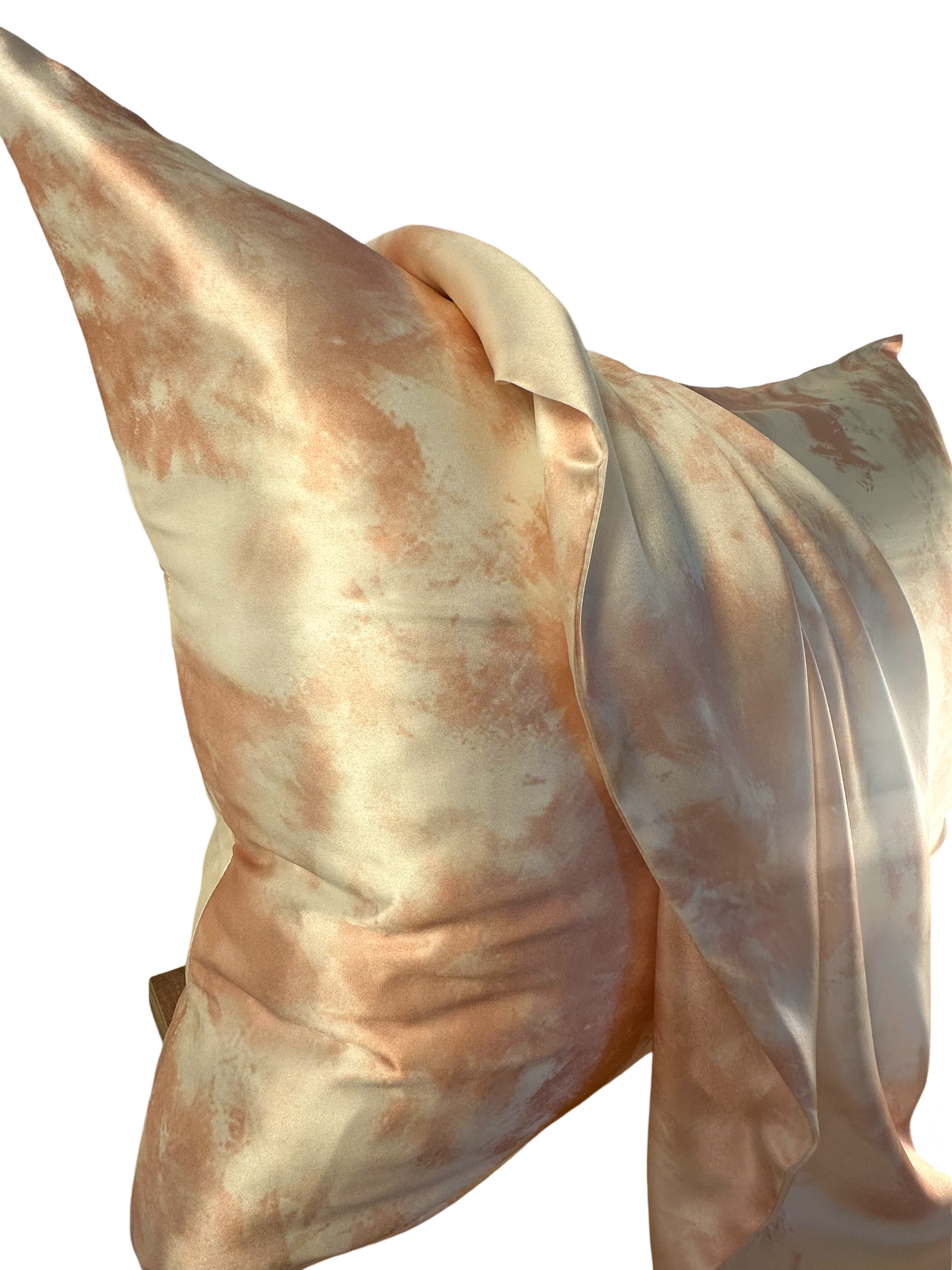 Marble Pink - Saf İpek Yastık Kılıfı 