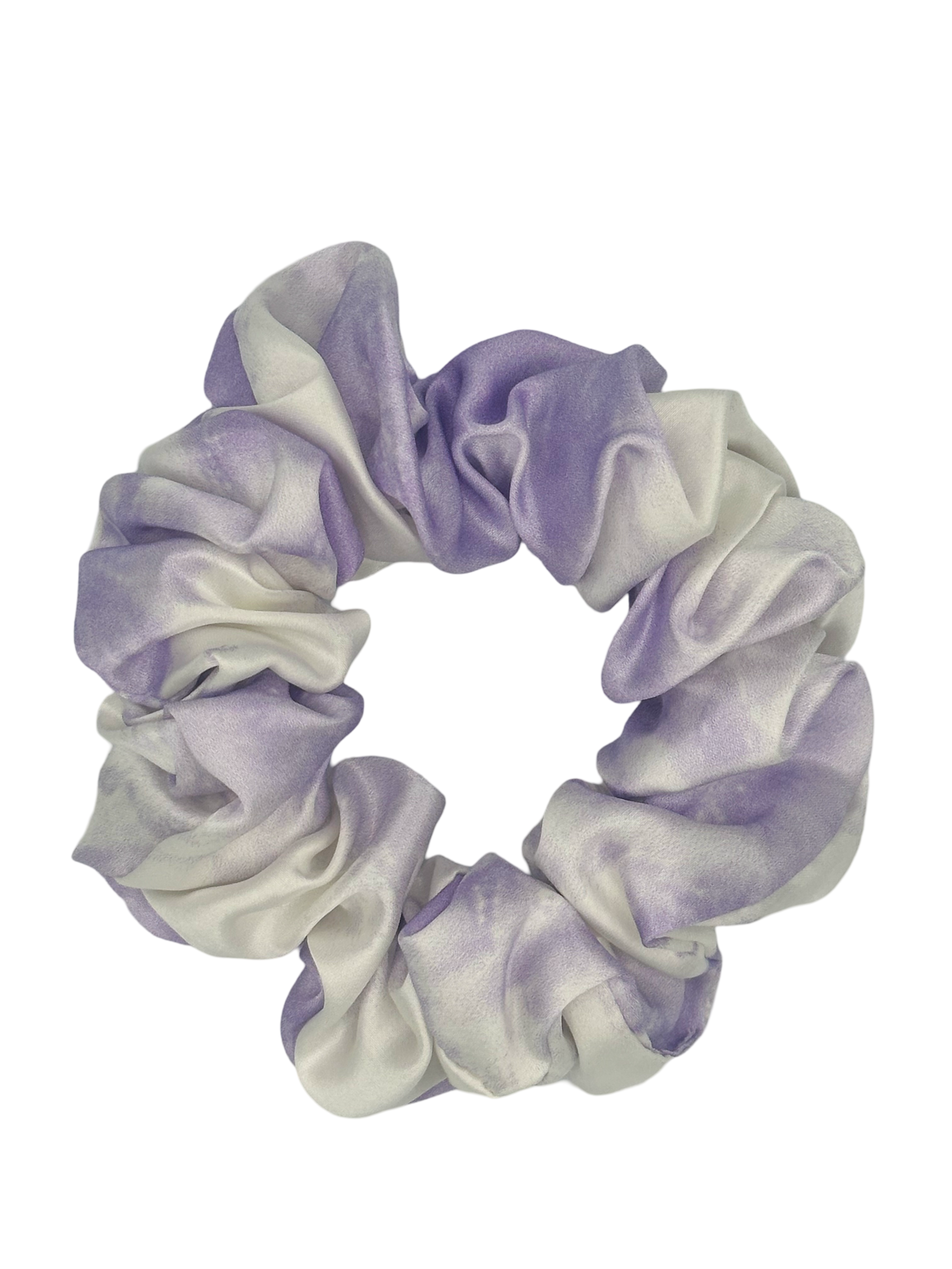 Marble Purple - Saf İpek Saç Tokası Orta Boy