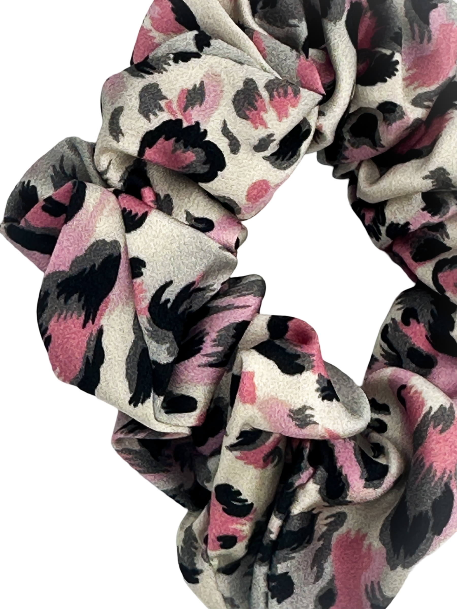 Pink Leo Saf İpek Saç Tokası Orta Boy