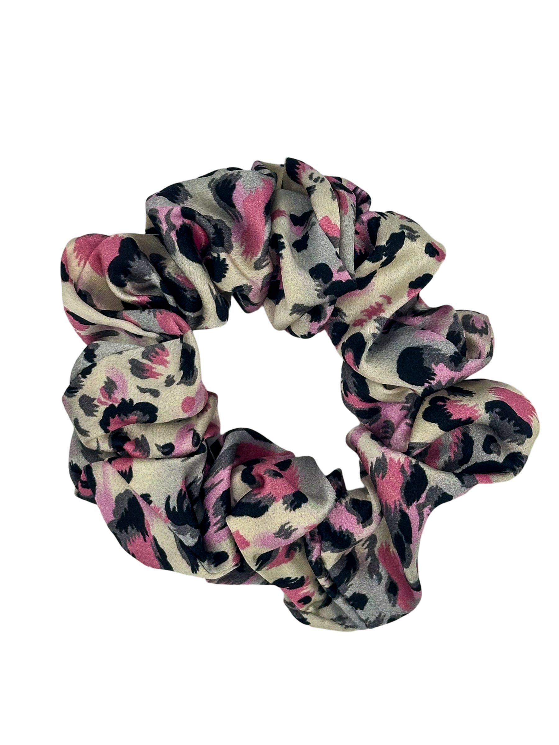 Pink Leo Saf İpek Saç Tokası Orta Boy