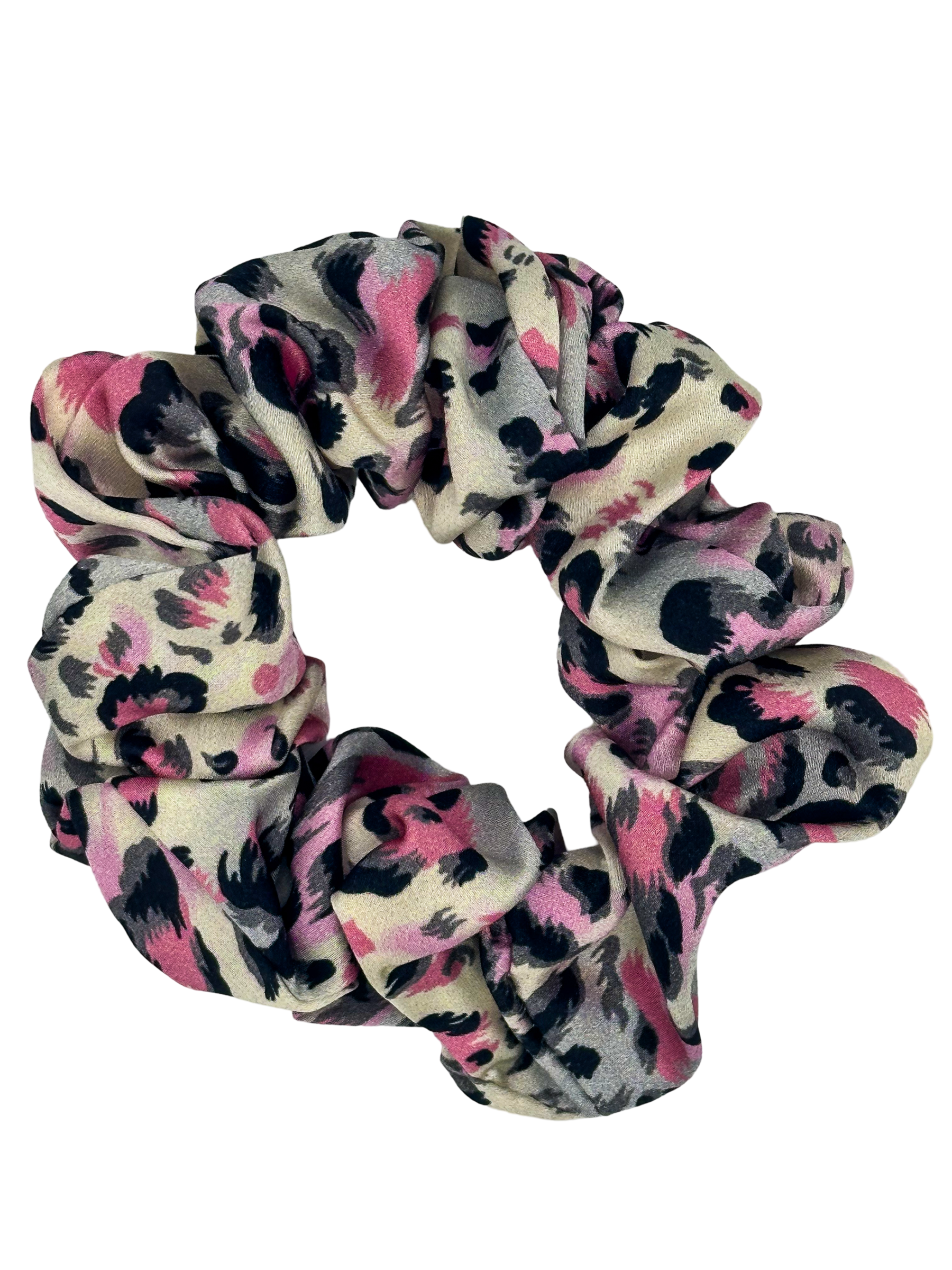 Pink Leo Saf İpek Saç Tokası Orta Boy