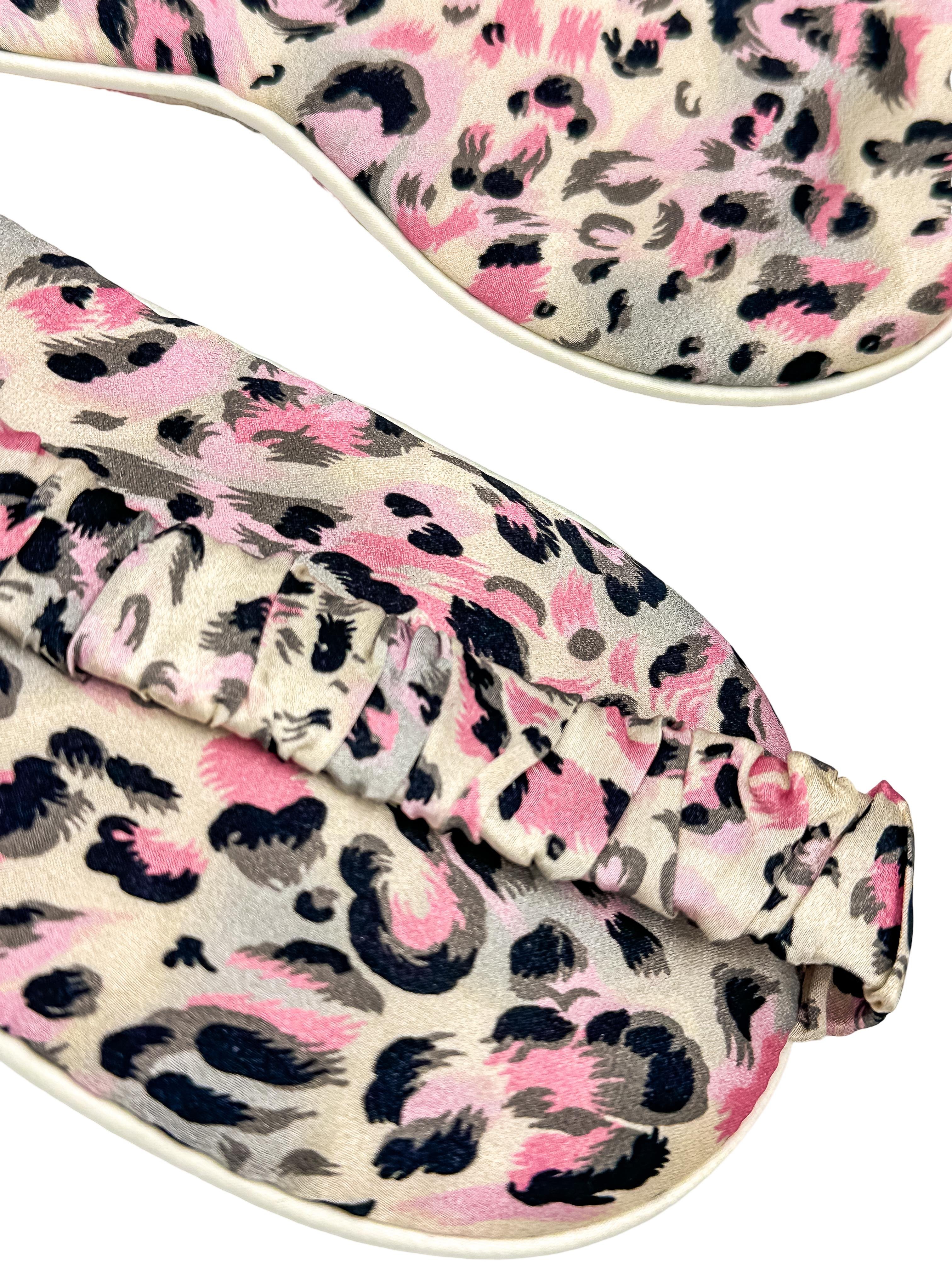 Pink Leo Saf İpek Uyku Maskesi Göz Bandı 
