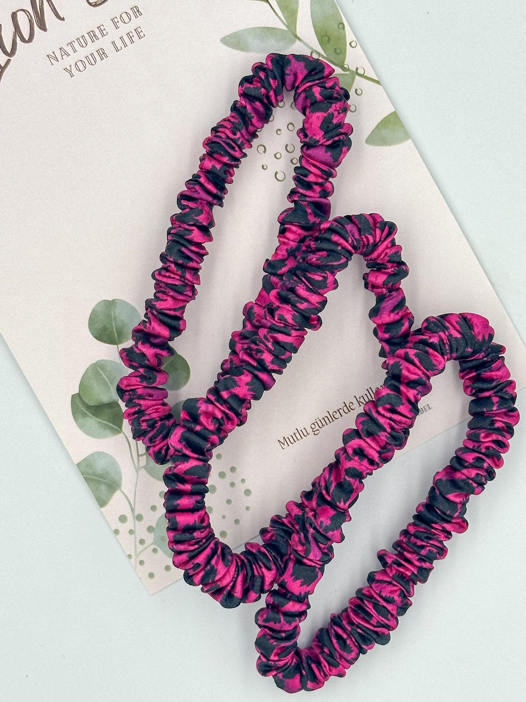 Purple Leopard - İnce Saç Tokası Seti 
