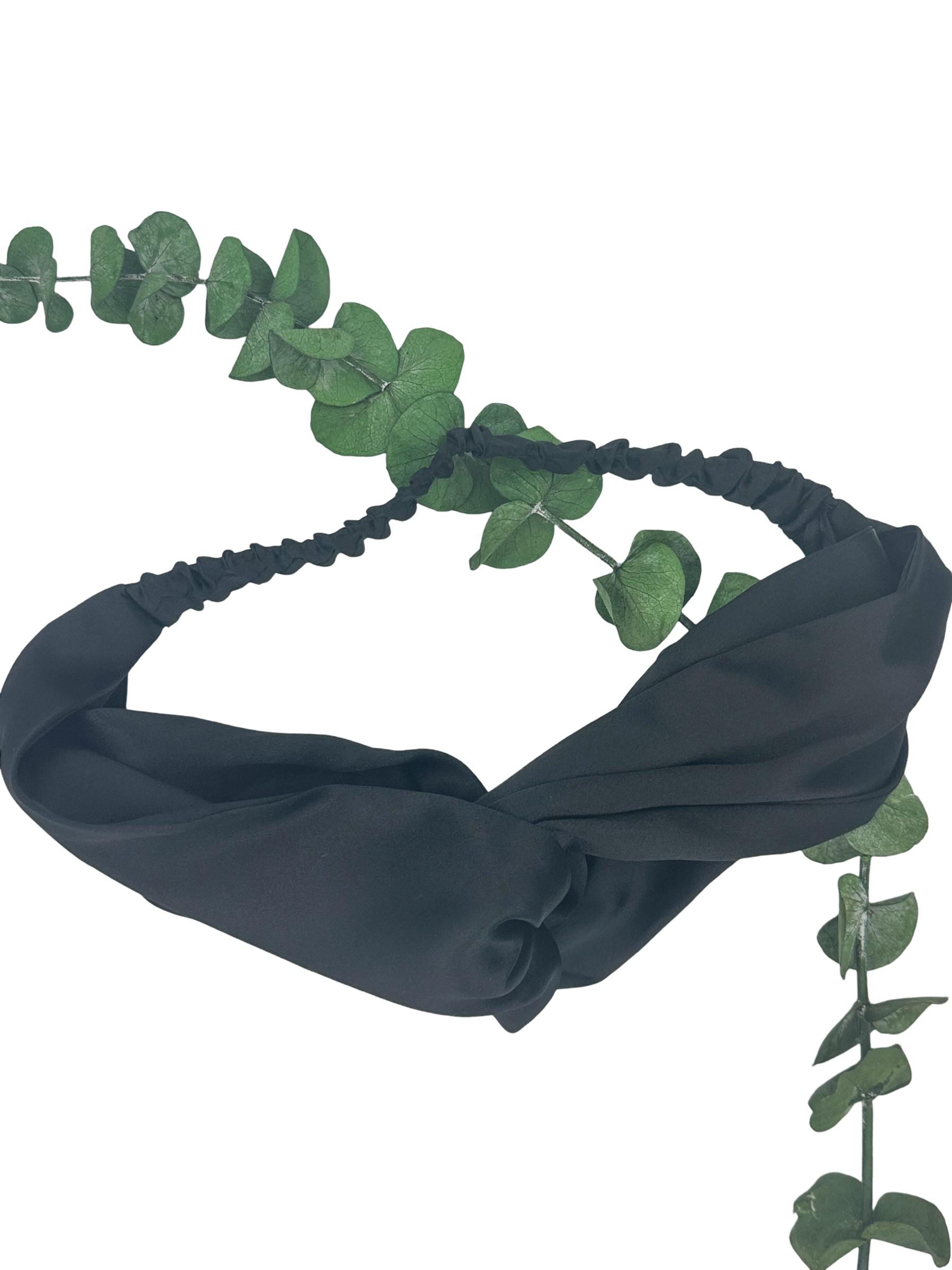 Black Silk Hair Band