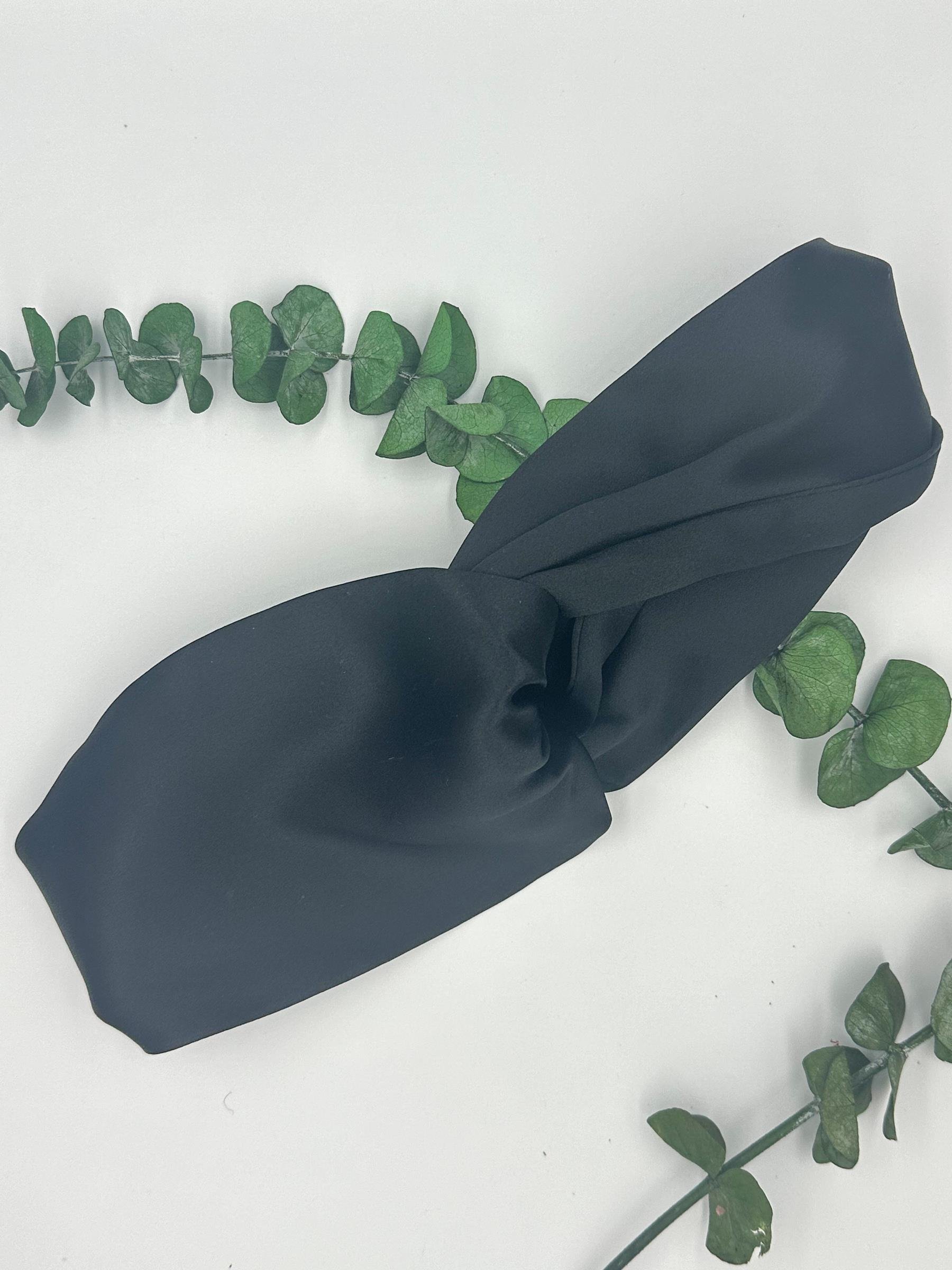 Black Silk Hair Band