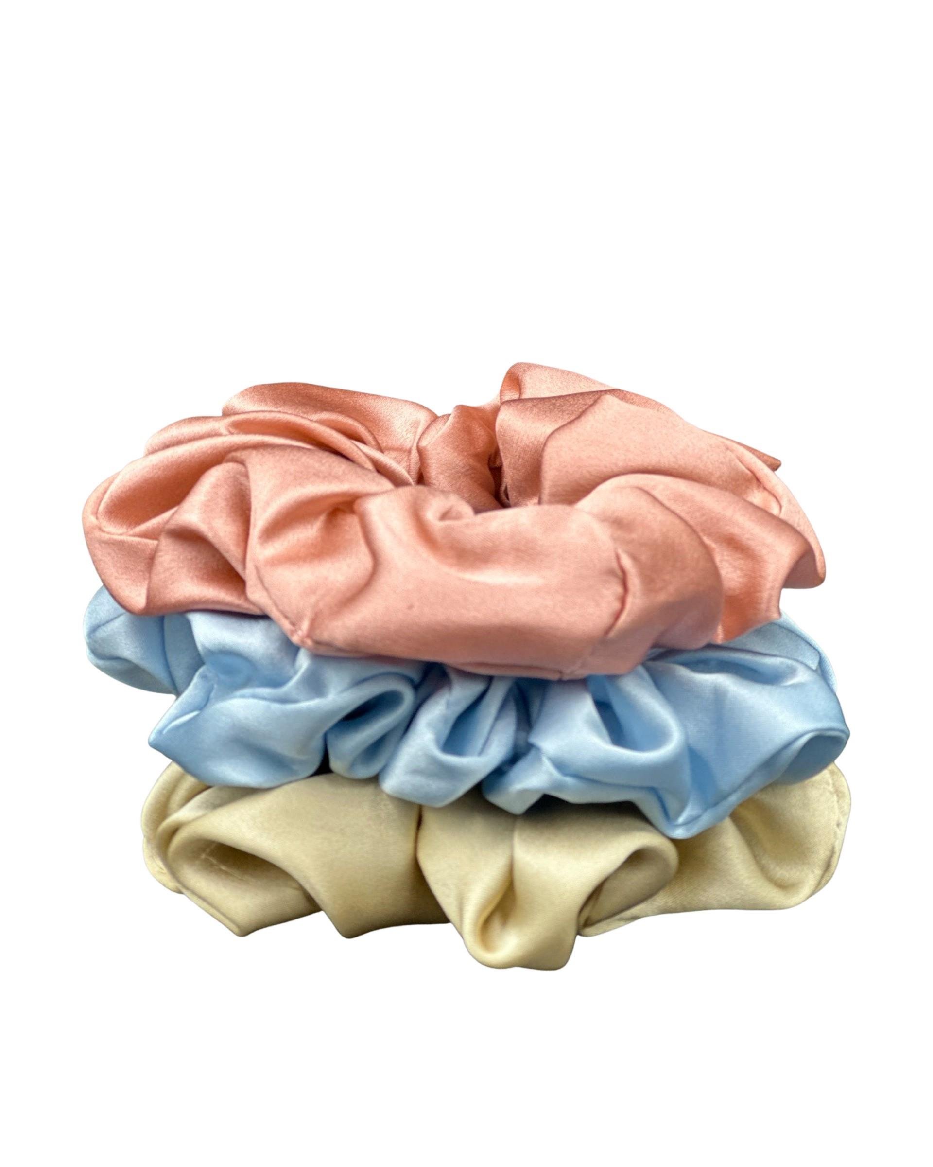 Soluk Mavi Saf İpek Saç Tokası Orta Boy