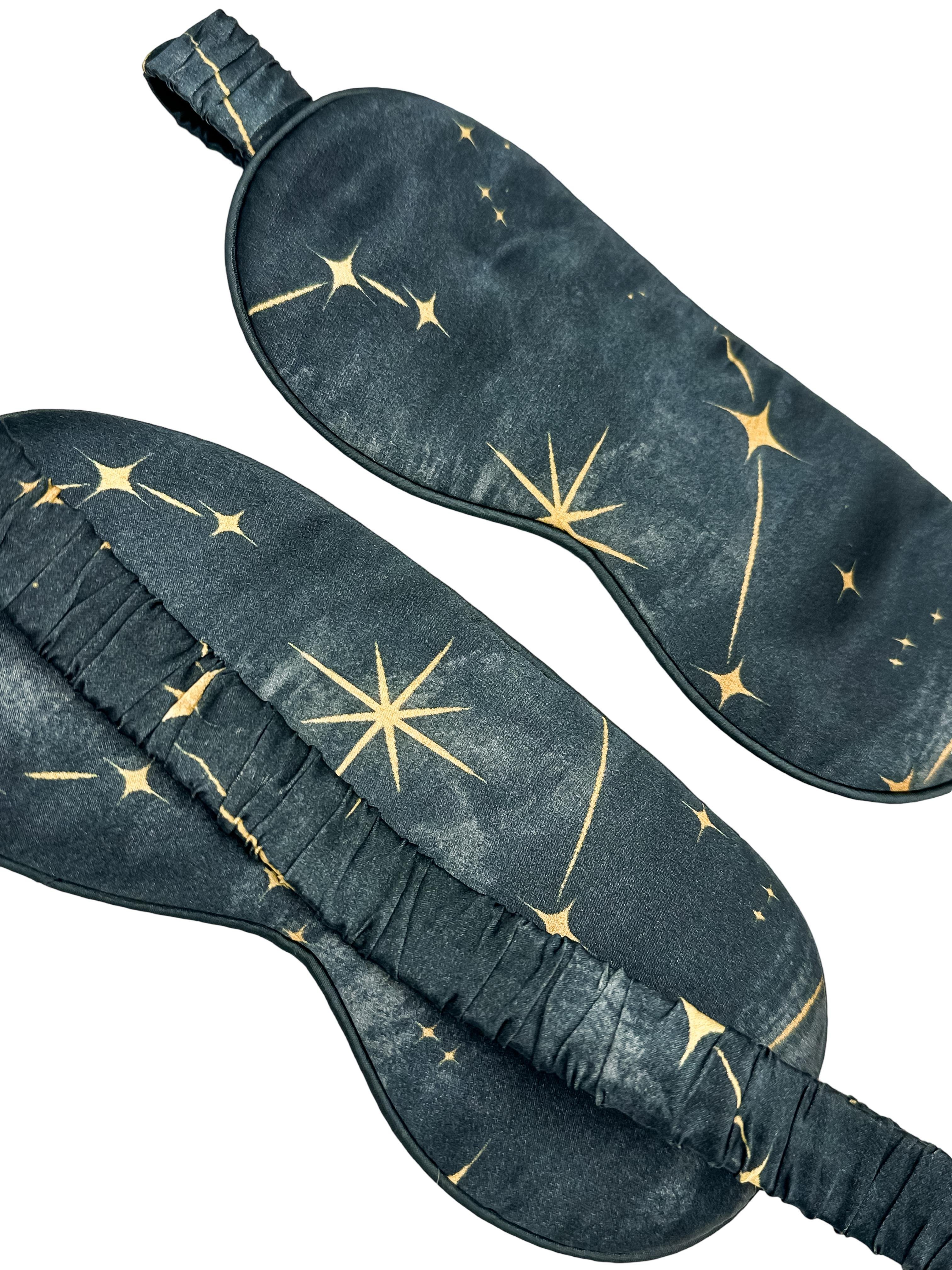 Starry Night Saf İpek Uyku Maskesi Göz Bandı 