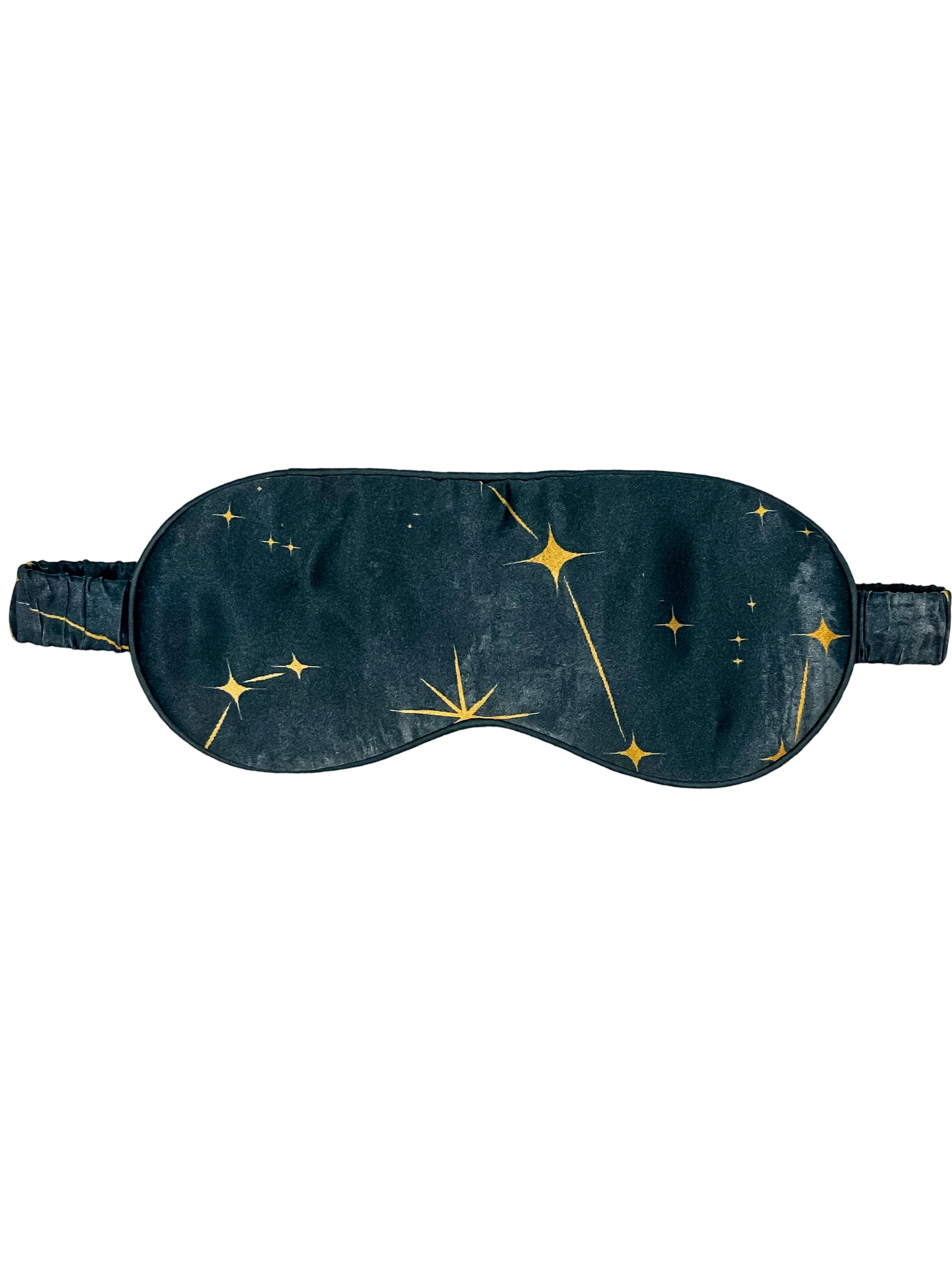 Starry Night Saf İpek Uyku Maskesi Göz Bandı 