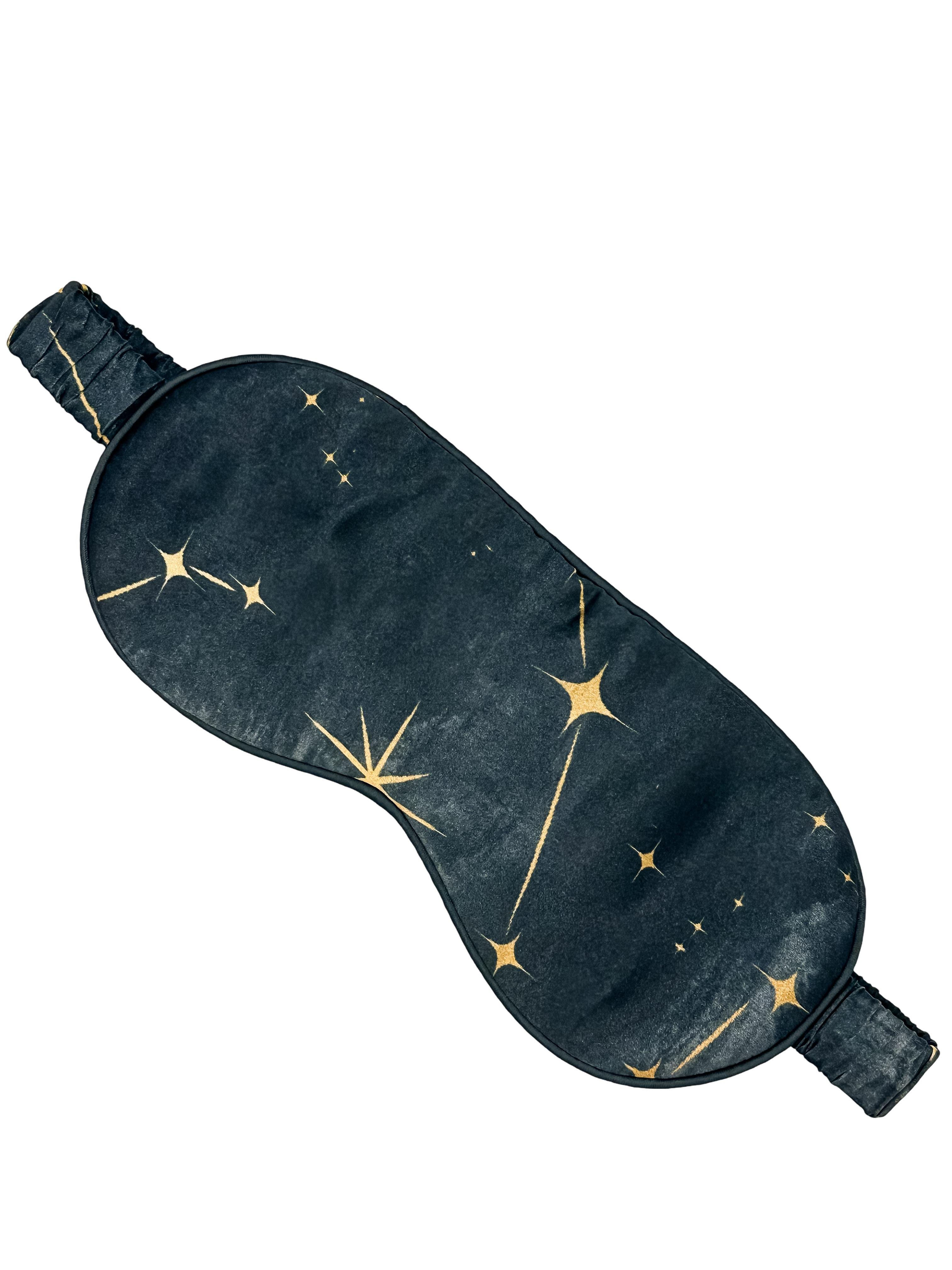 Starry Night Saf İpek Uyku Maskesi Göz Bandı 
