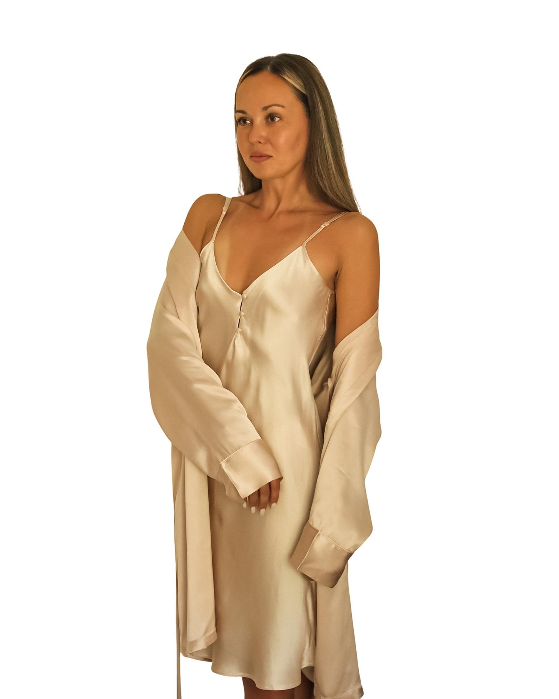 V Yaka Askılı Slip Elbise (Uçuk Pembe)