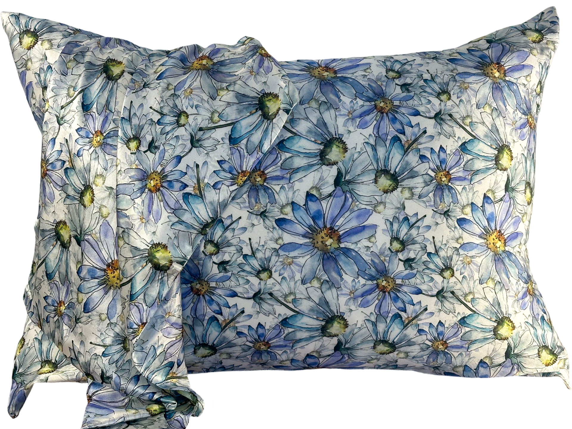 Watercolor Daisy - Saf İpek Yastık Kılıfı 